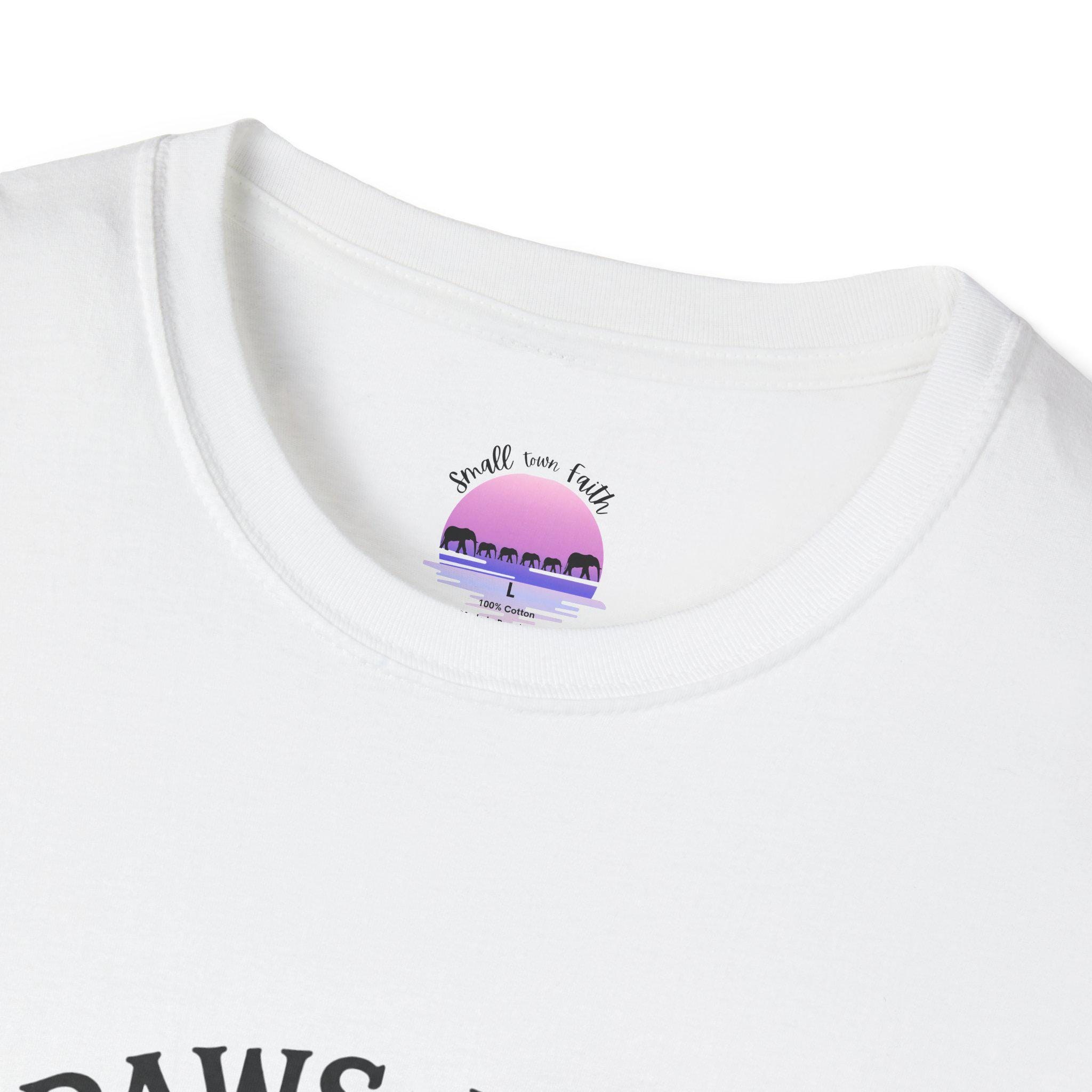 Paws and Give Thanks Paw Print T-Shirt | Thanksgiving Pet Floral Design, product image 6