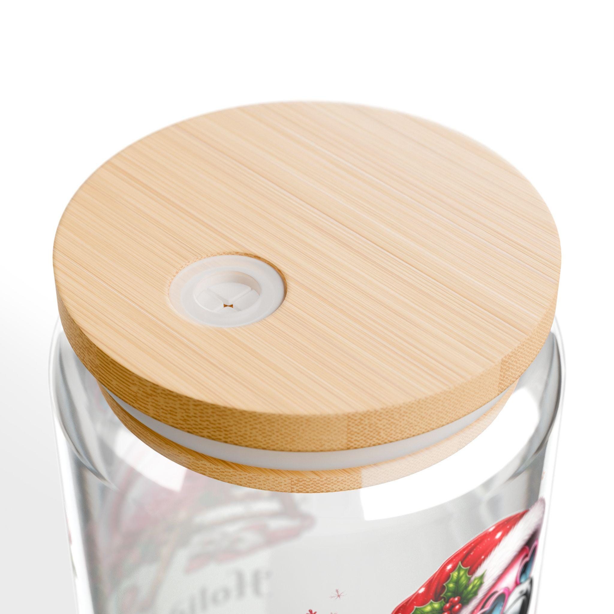 Flamingo in Santa Hat Holiday Cheers Sipper Glass | 16oz, product image 7