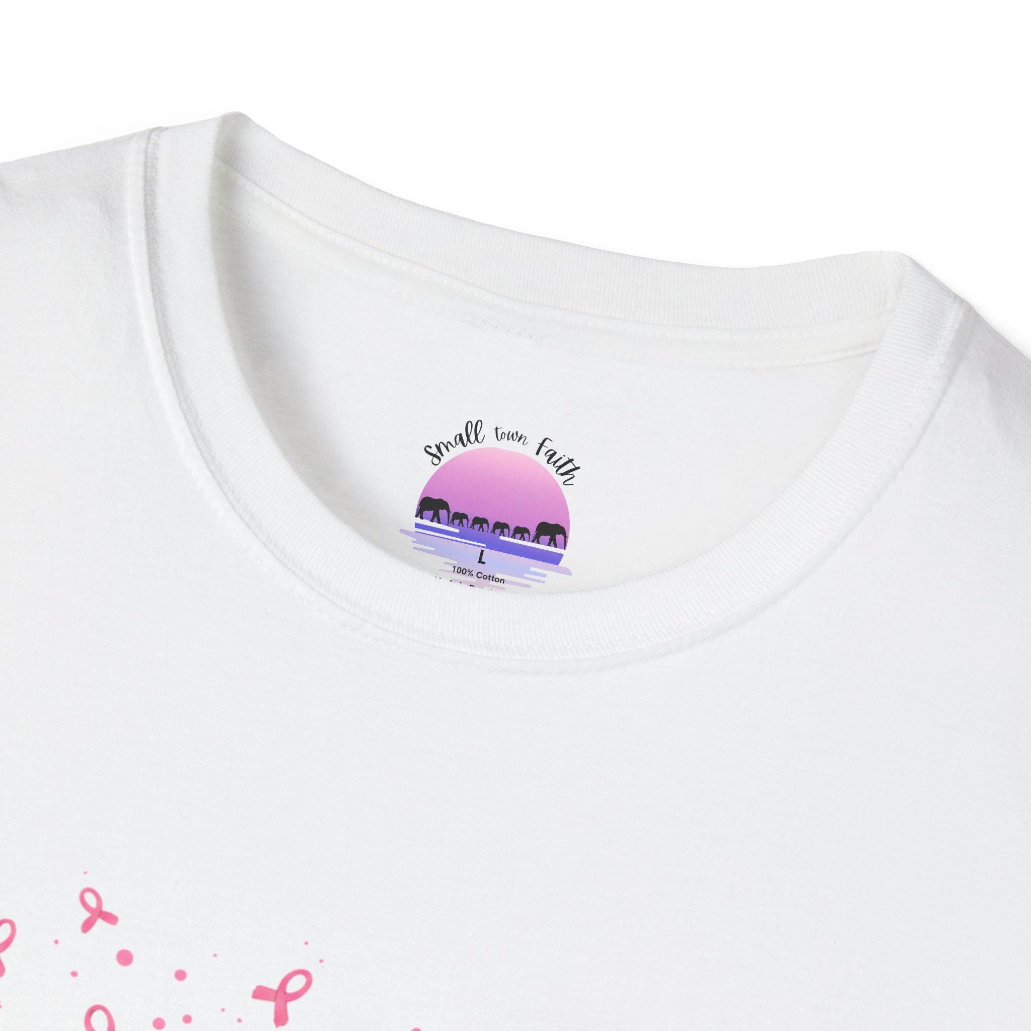 Pink Ribbon Rose Trio T-Shirt | Breast Cancer Awareness, product image 3