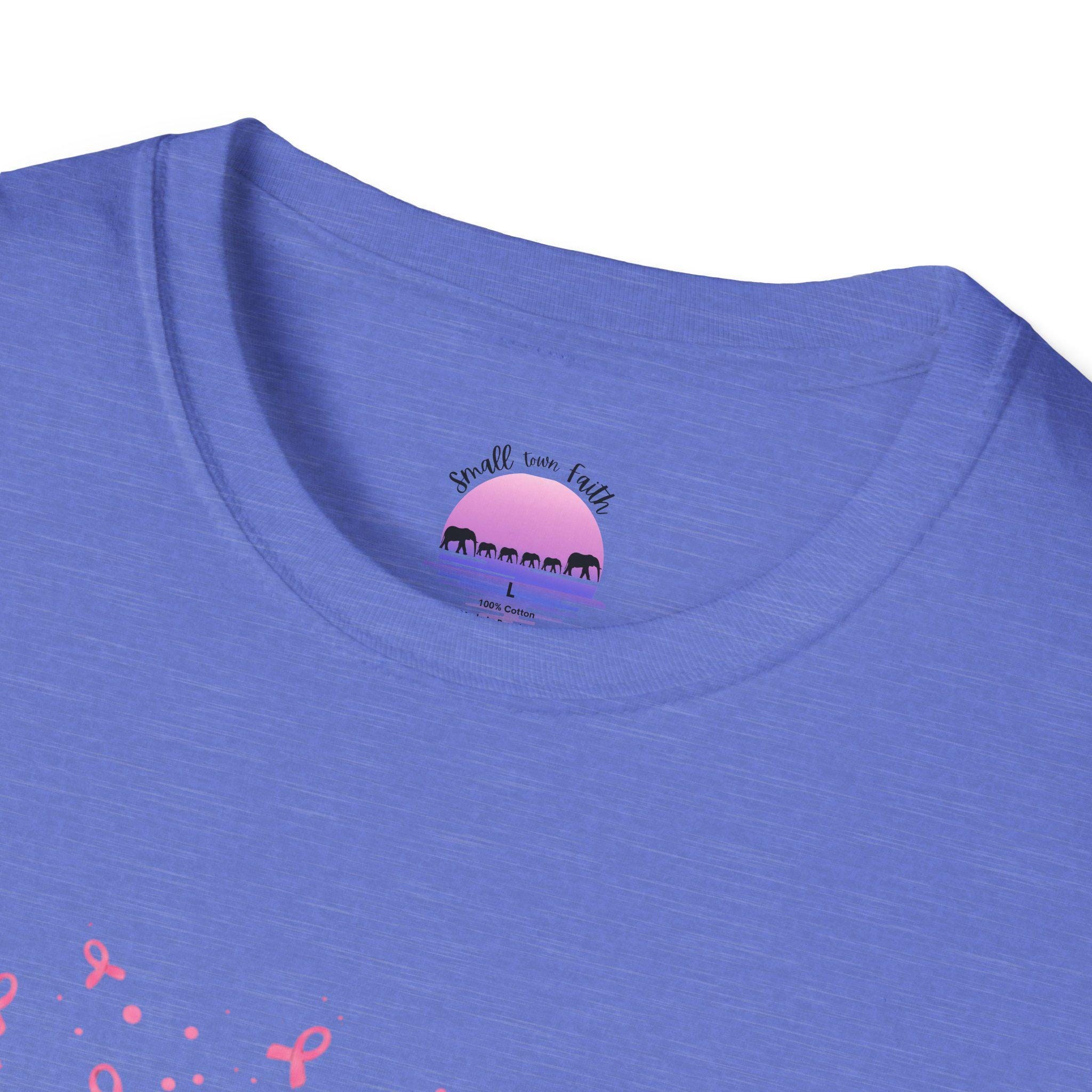 Pink Ribbon Rose Trio T-Shirt | Breast Cancer Awareness, product image 9