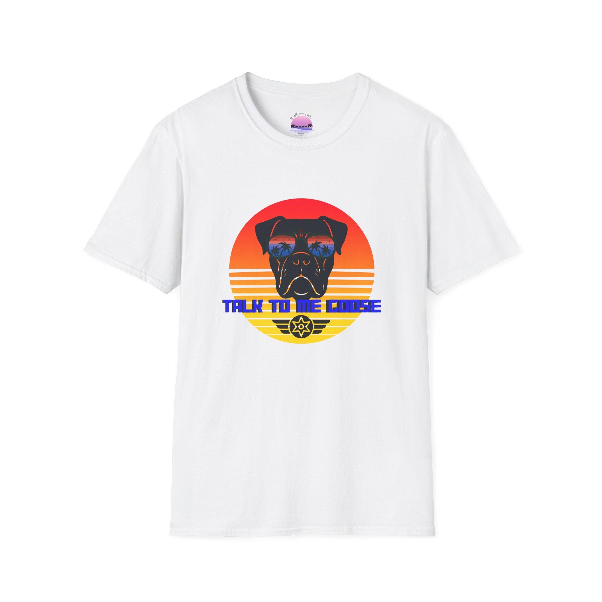 Police K9 Portrait T-Shirt | Retro Sunset K9 'Talk to the Canine', product image 2
