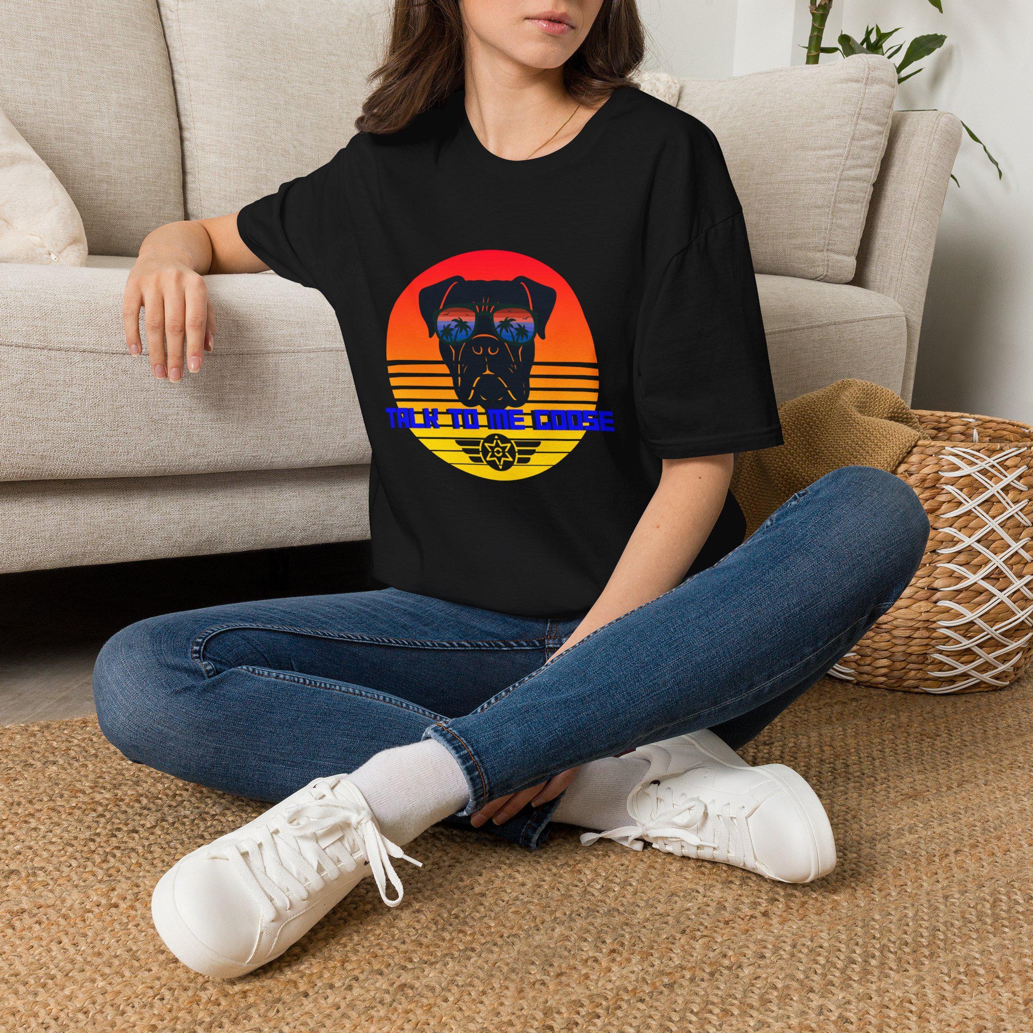 Police K9 Portrait T-Shirt | Retro Sunset K9 'Talk to the Canine', product image 13