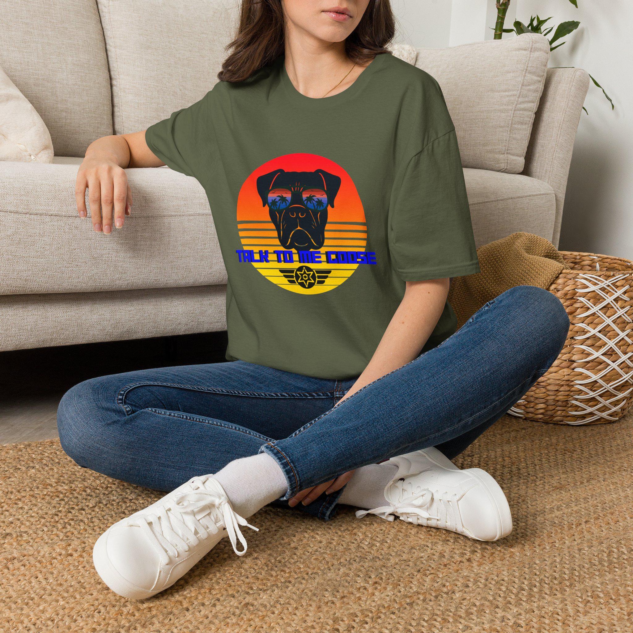Police K9 Portrait T-Shirt | Retro Sunset K9 'Talk to the Canine', product image 15