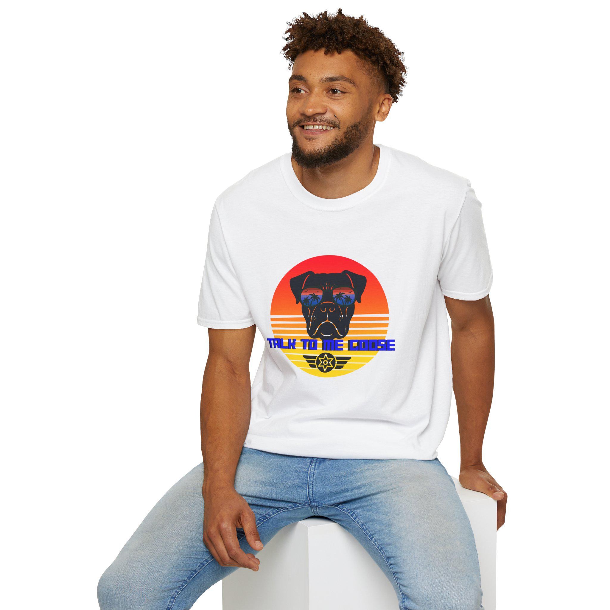 Police K9 Portrait T-Shirt | Retro Sunset K9 'Talk to the Canine', product image 17