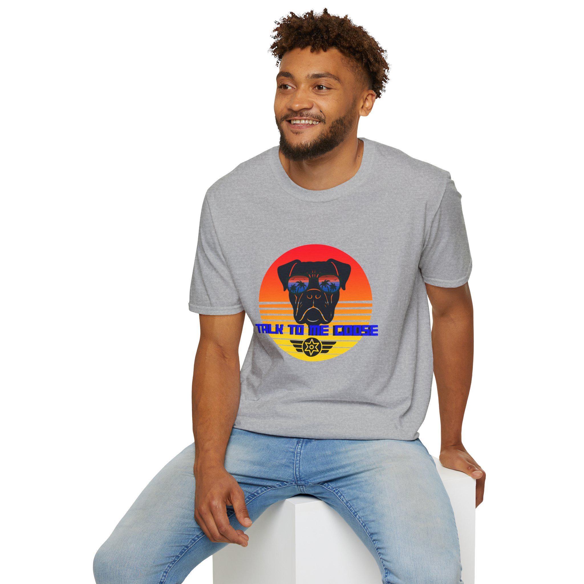 Police K9 Portrait T-Shirt | Retro Sunset K9 'Talk to the Canine', product image 18