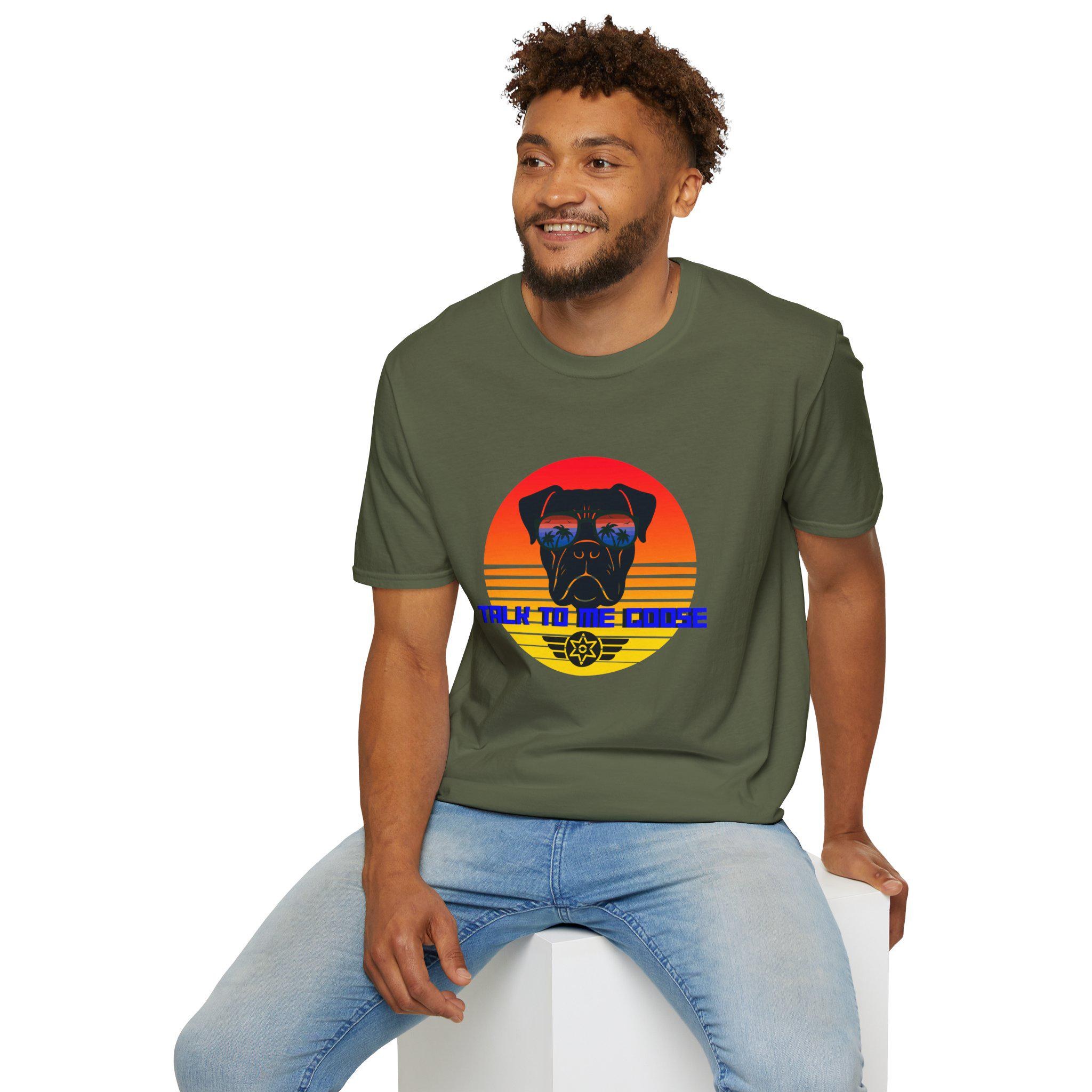 Police K9 Portrait T-Shirt | Retro Sunset K9 'Talk to the Canine', product image 19