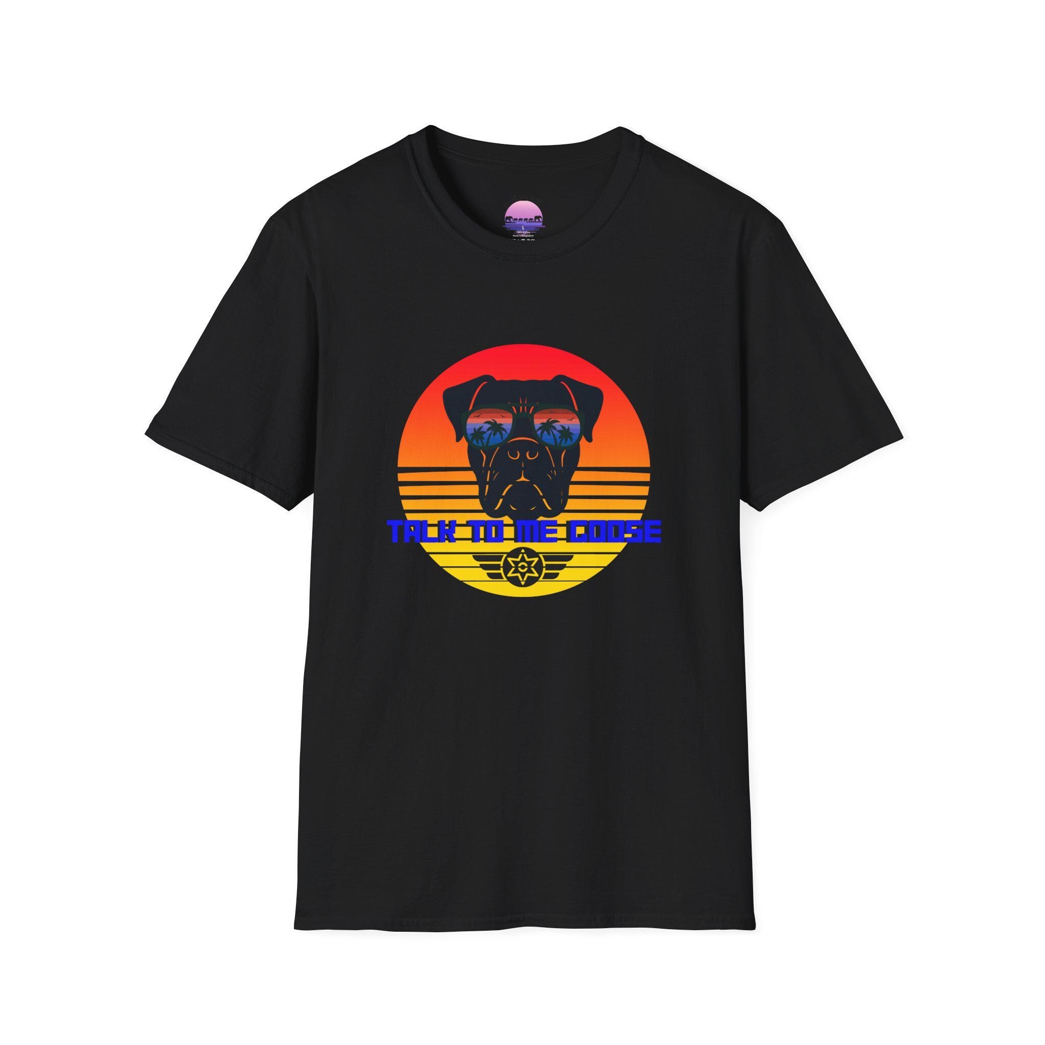 Police K9 Portrait T-Shirt | Retro Sunset K9 'Talk to the Canine', product image 4