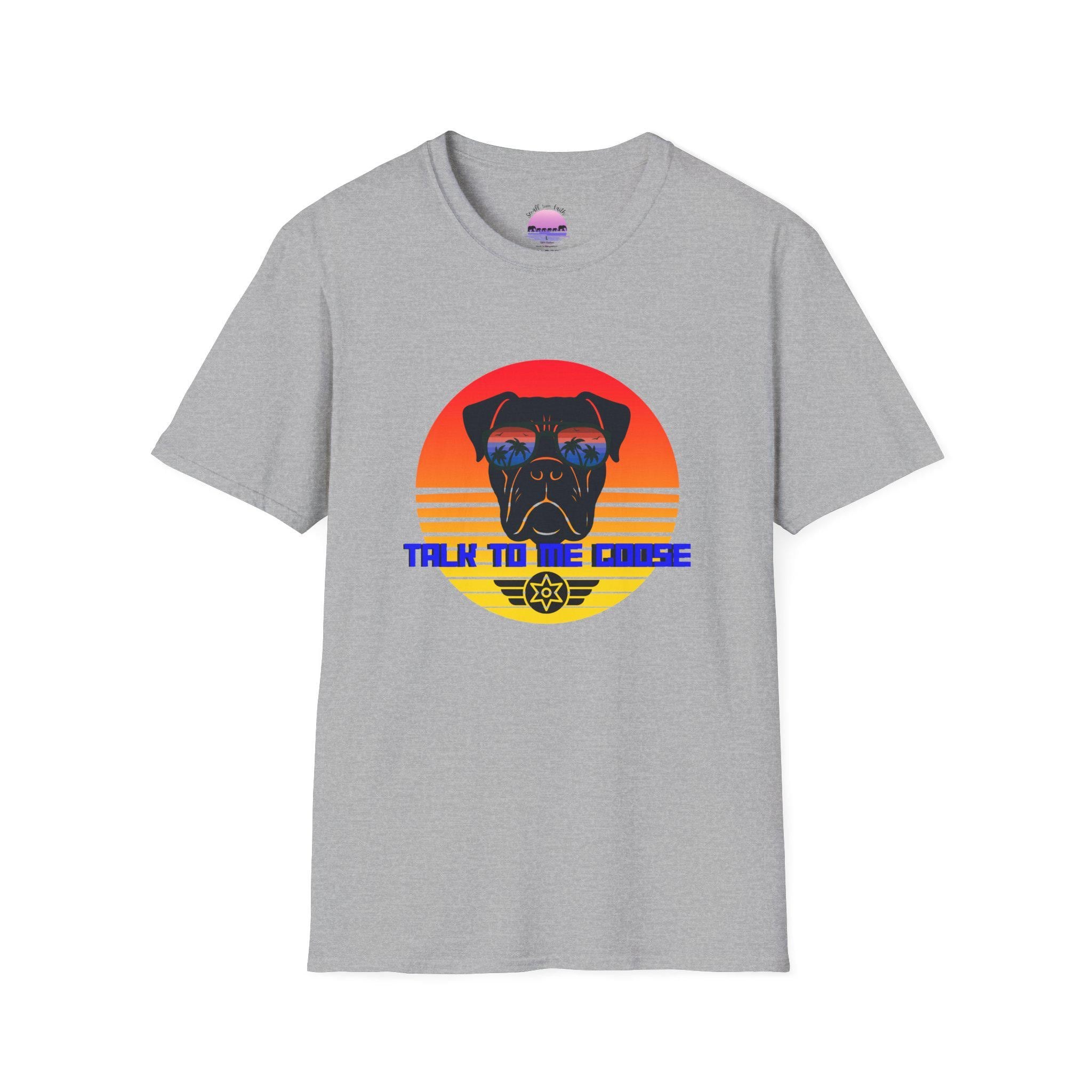 Police K9 Portrait T-Shirt | Retro Sunset K9 'Talk to the Canine', product image 6