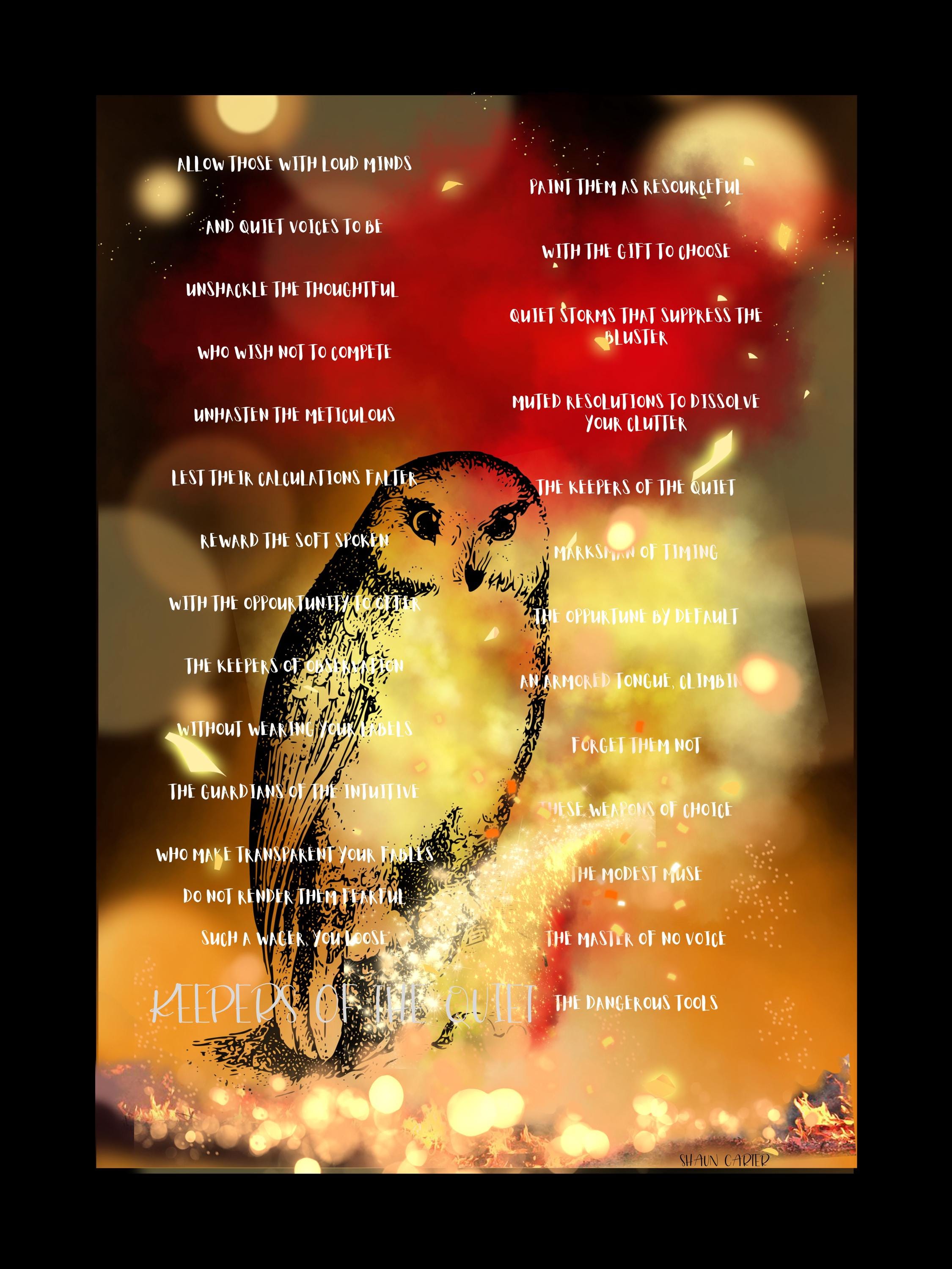 18x24 Surreal atmospheric visual poetry poster, gallery image 3