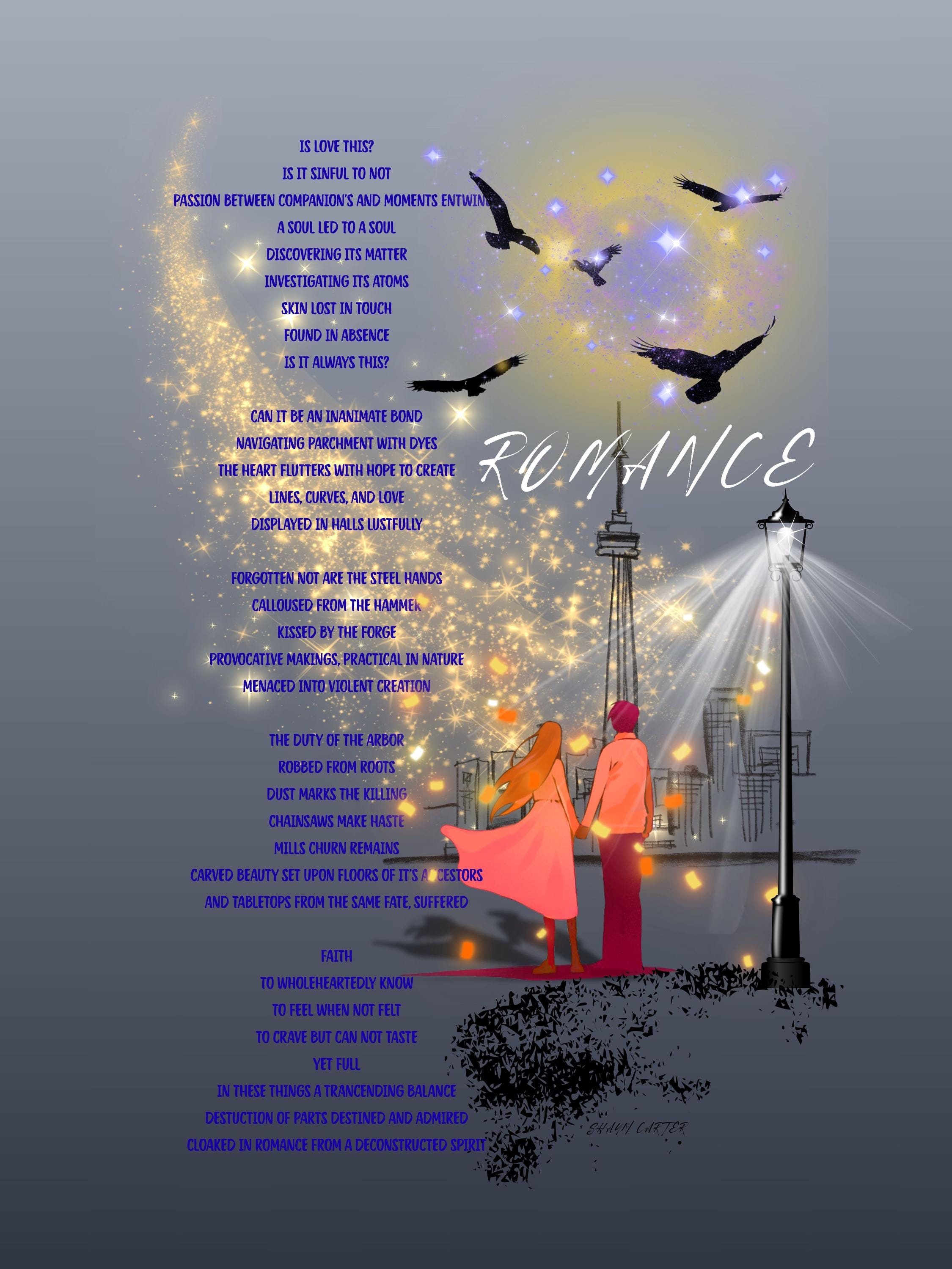 18x26 Surreal atmospheric visual poetry poster, gallery image 3