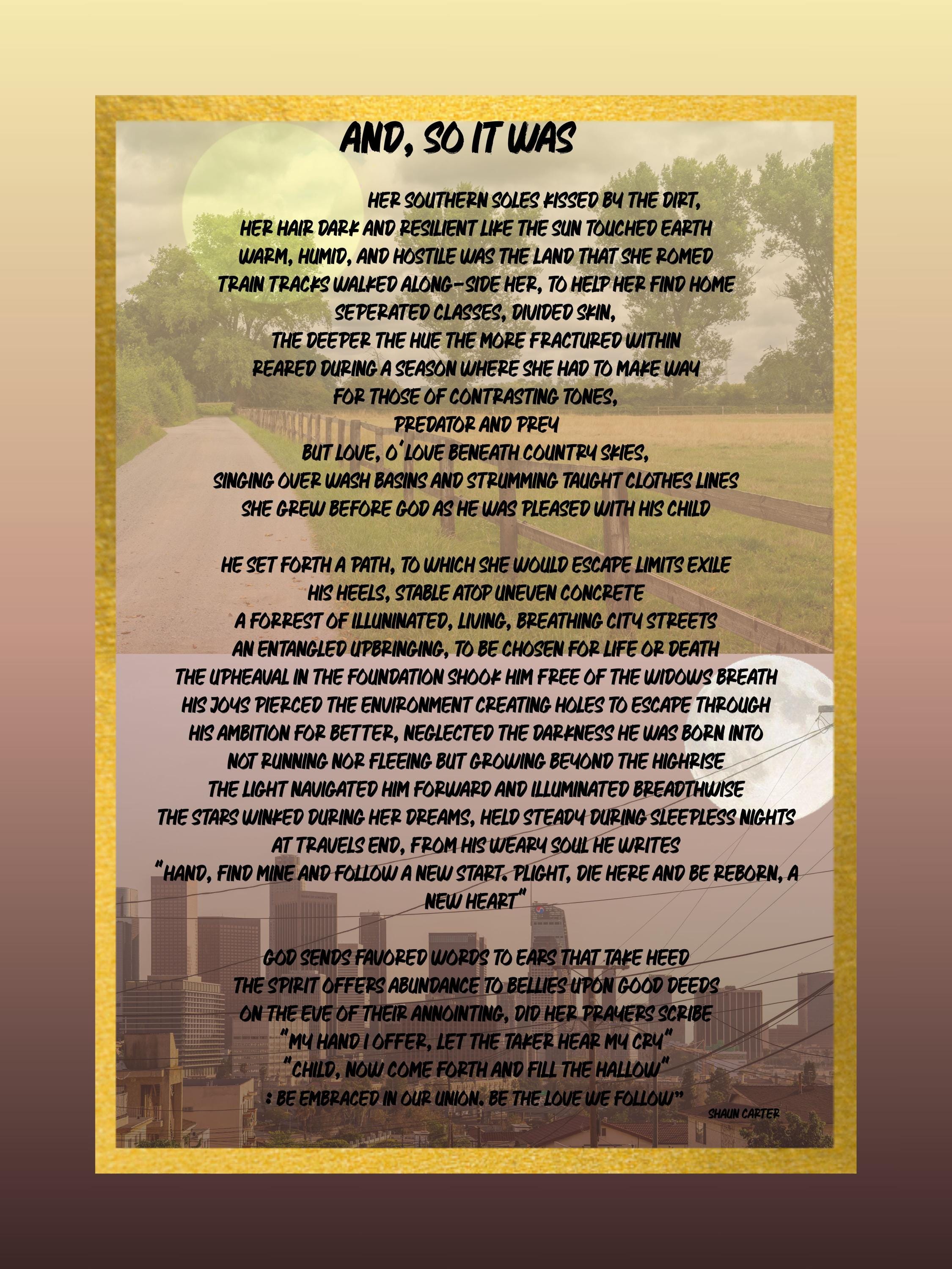 18x26 Surreal atmospheric visual poetry poster, gallery image 2