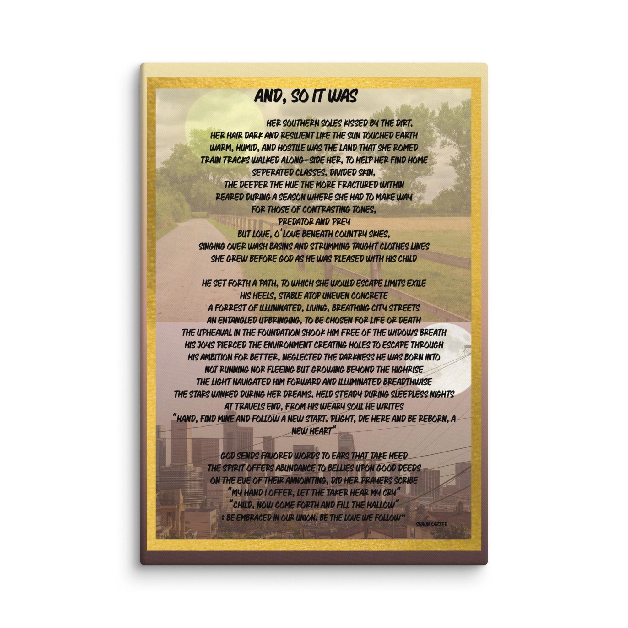 18x26 Surreal atmospheric visual poetry poster