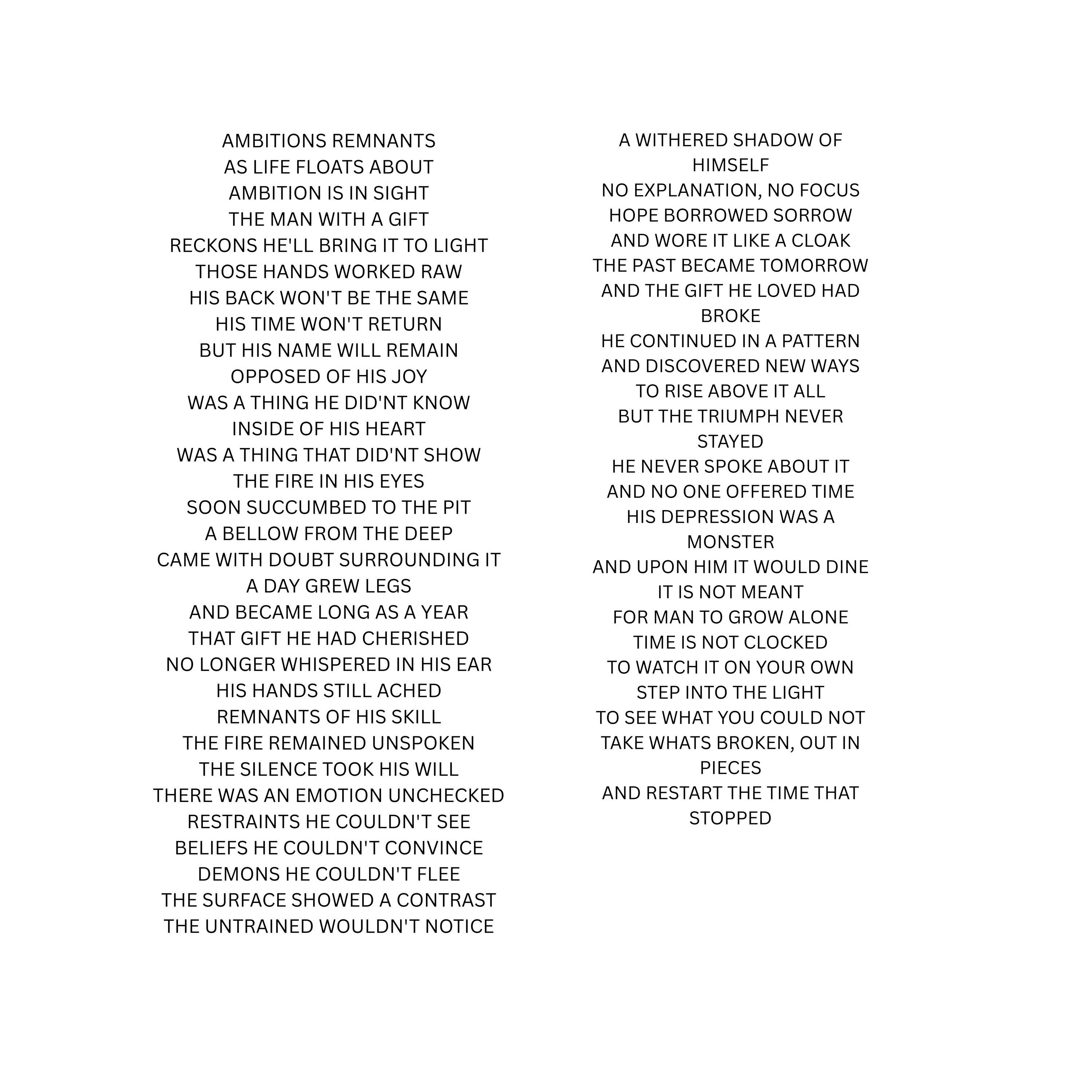 18x24 Surreal atmospheric visual poetry poster, gallery image 2