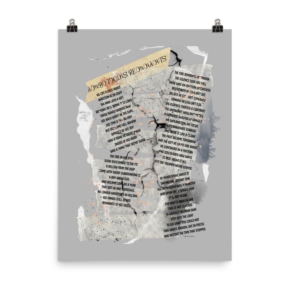 18x24 Surreal atmospheric visual poetry poster