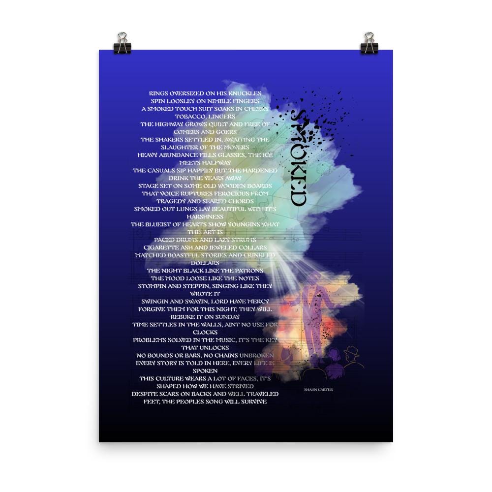 18x24 Surreal atmospheric visual poetry poster