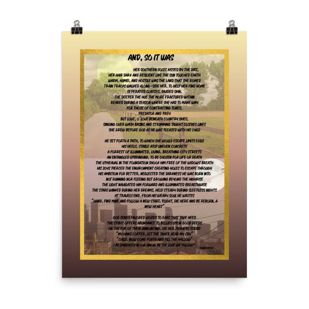 18x24 Surreal atmospheric visual poetry poster