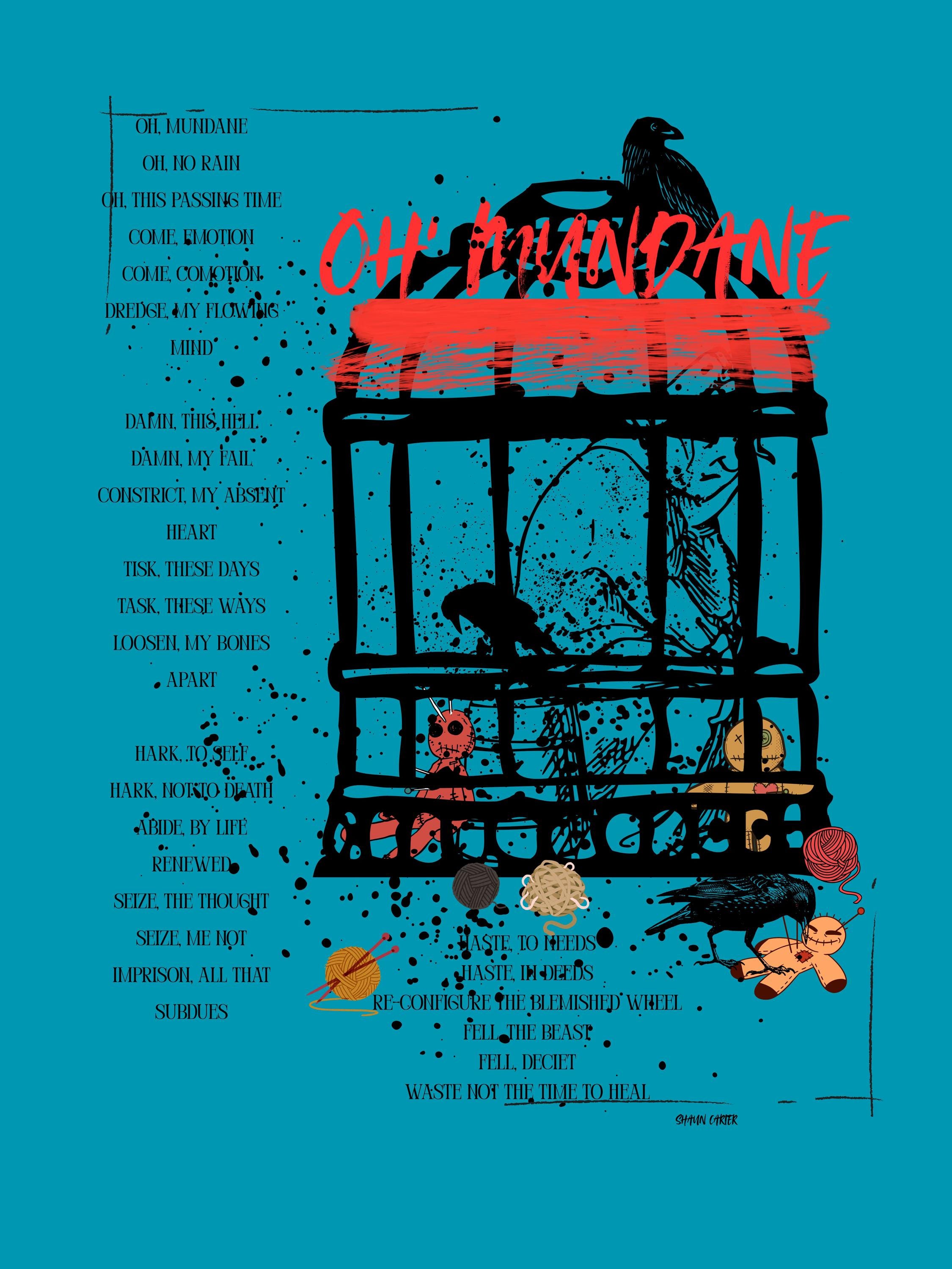18x24 Surreal atmospheric visual poetry poster, gallery image 3