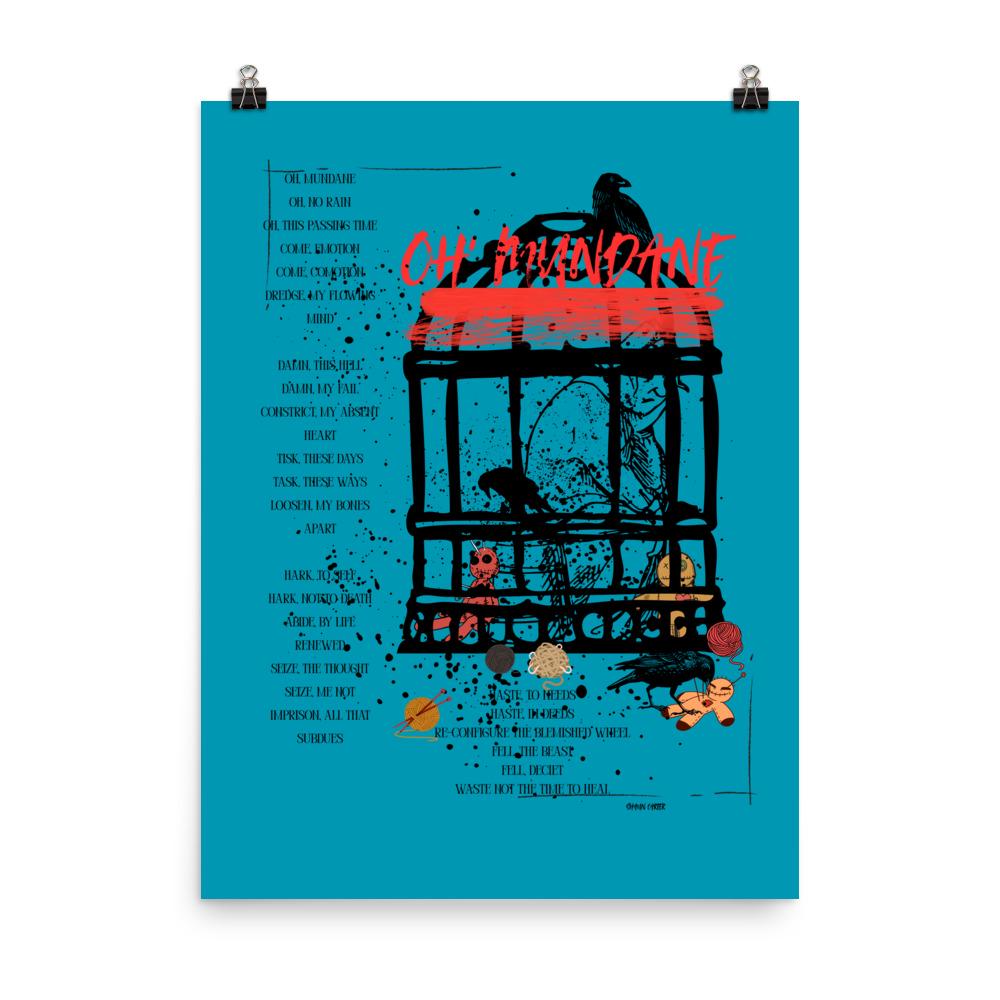 18x24 Surreal atmospheric visual poetry poster