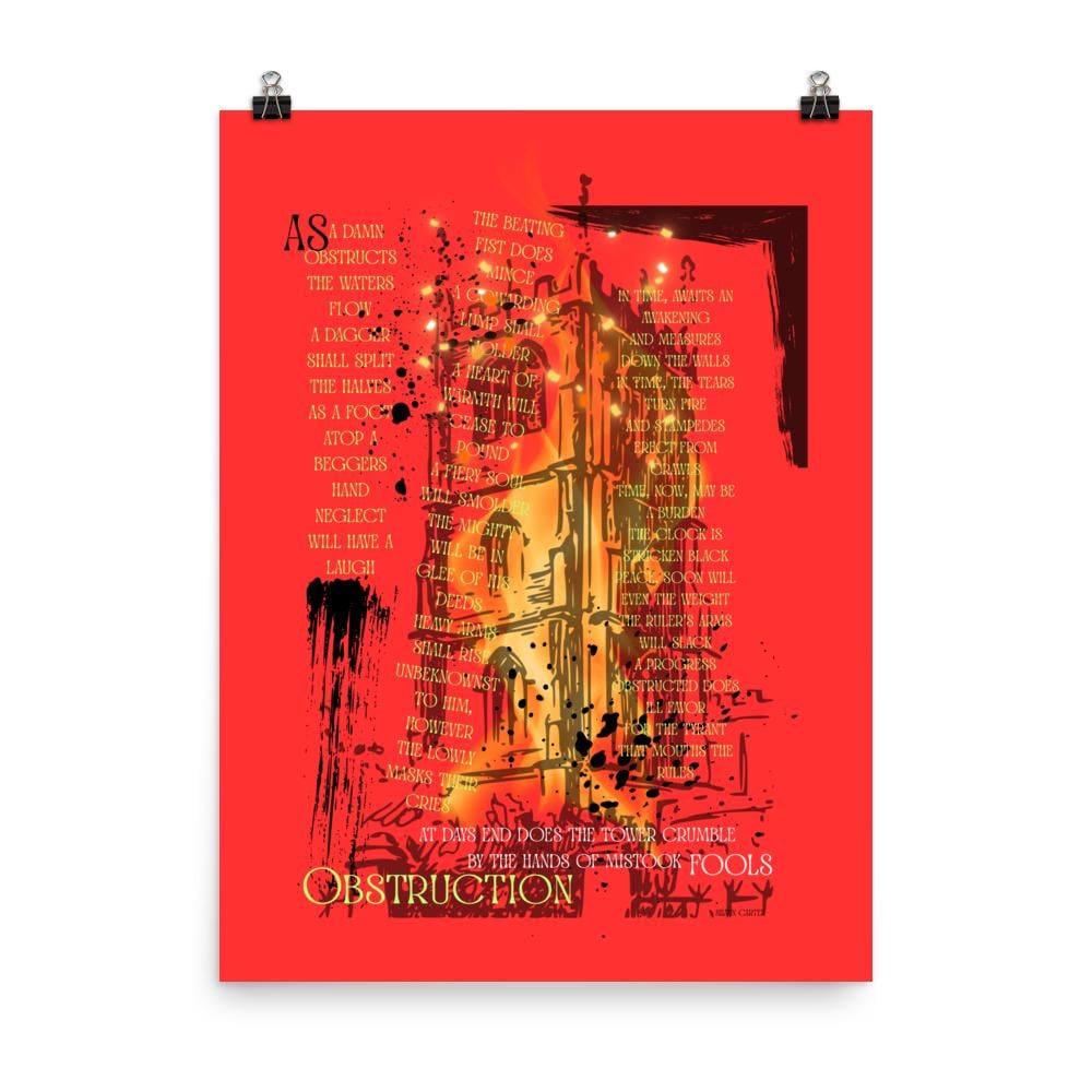 18x24 Surreal atmospheric visual poetry poster