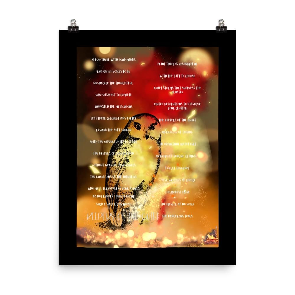 18x24 Surreal atmospheric visual poetry poster