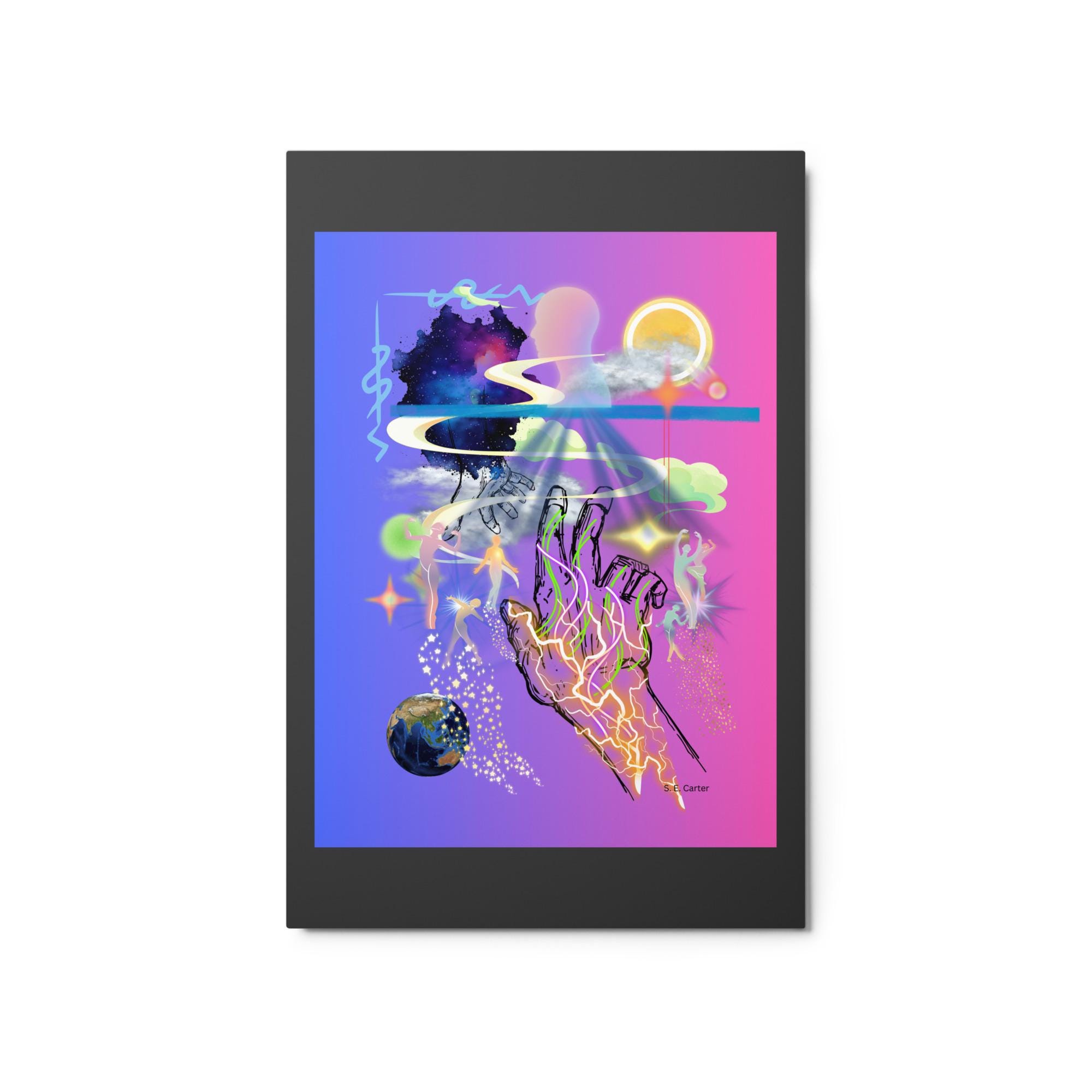 Wall art poster. Surreal, atmospheric, digital illustration -20x30 - Metal prints - "The Reach", gallery image 2