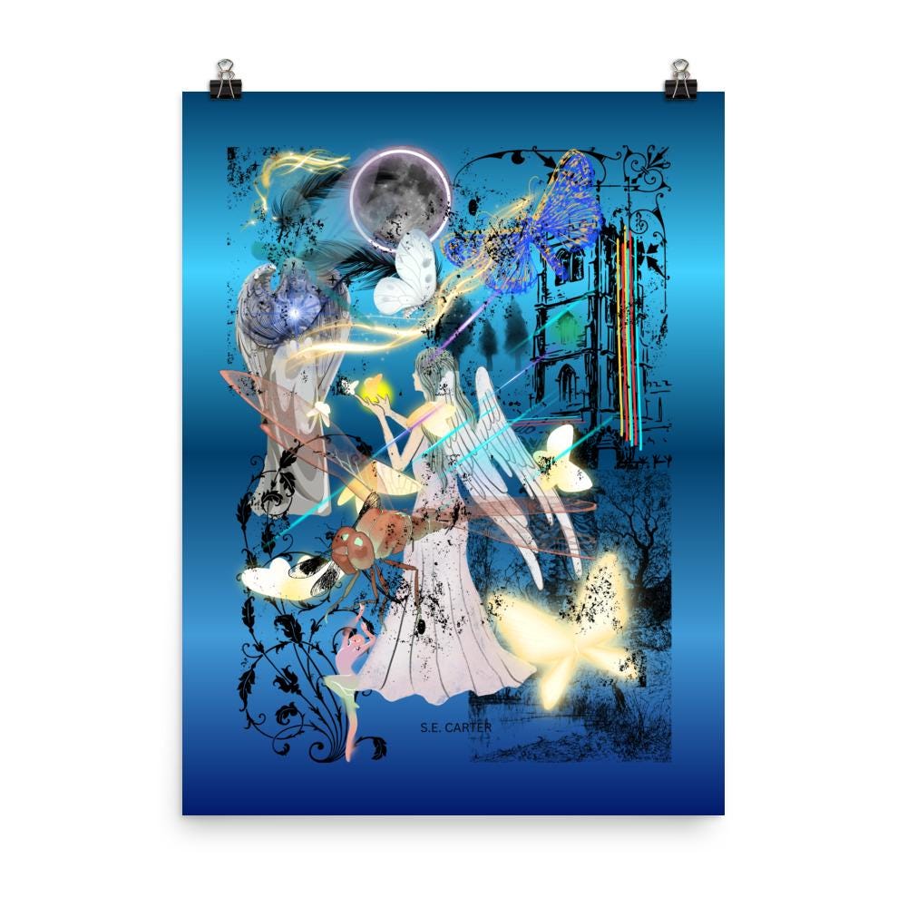 Wall art poster. Surreal, atmospheric, digital illustration -ARTISTIC, Photo paper poster 18X24, gallery image 2