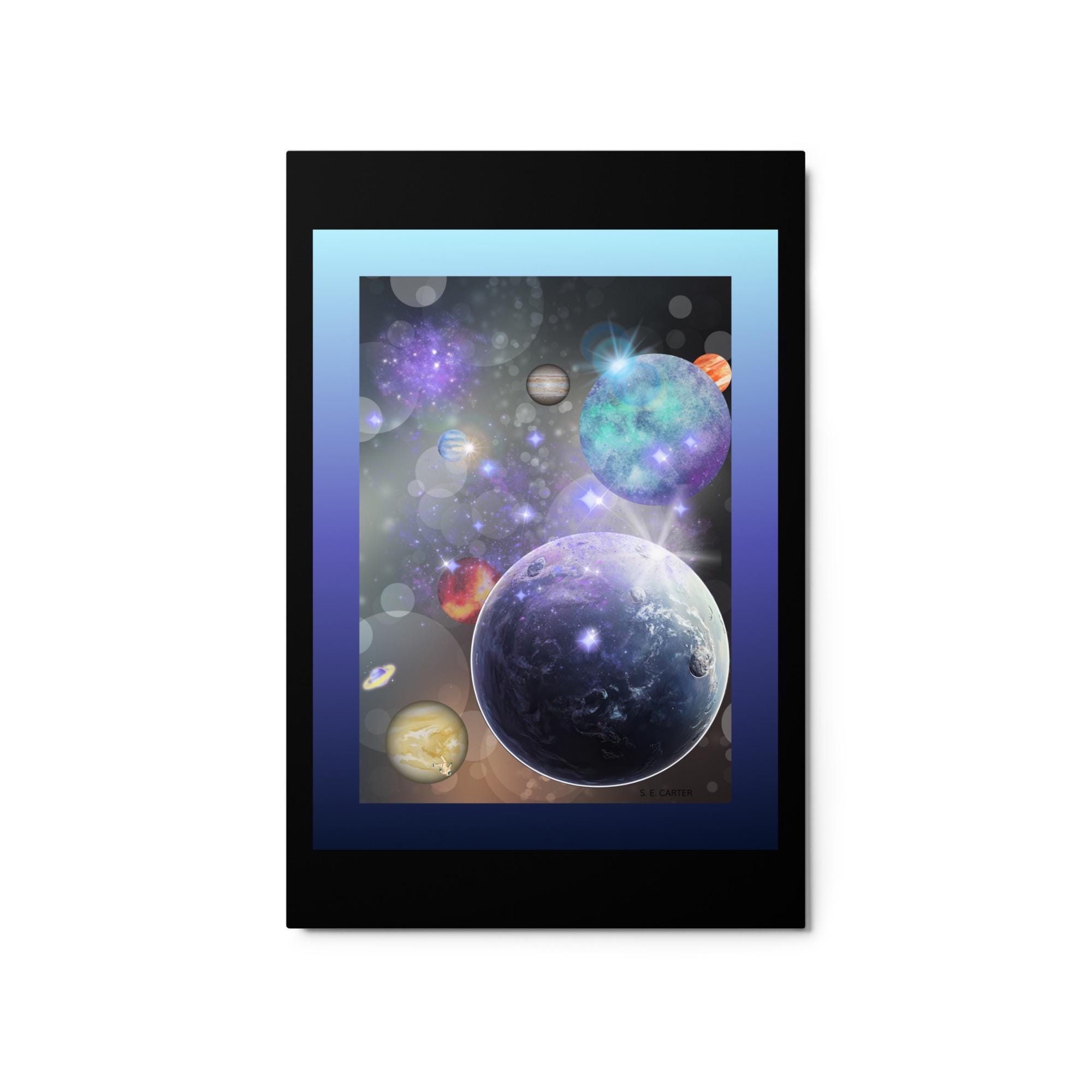 Wall art poster. Surreal, atmospheric, digital illustration -20x30 - Metal prints - "He's out there", gallery image 2