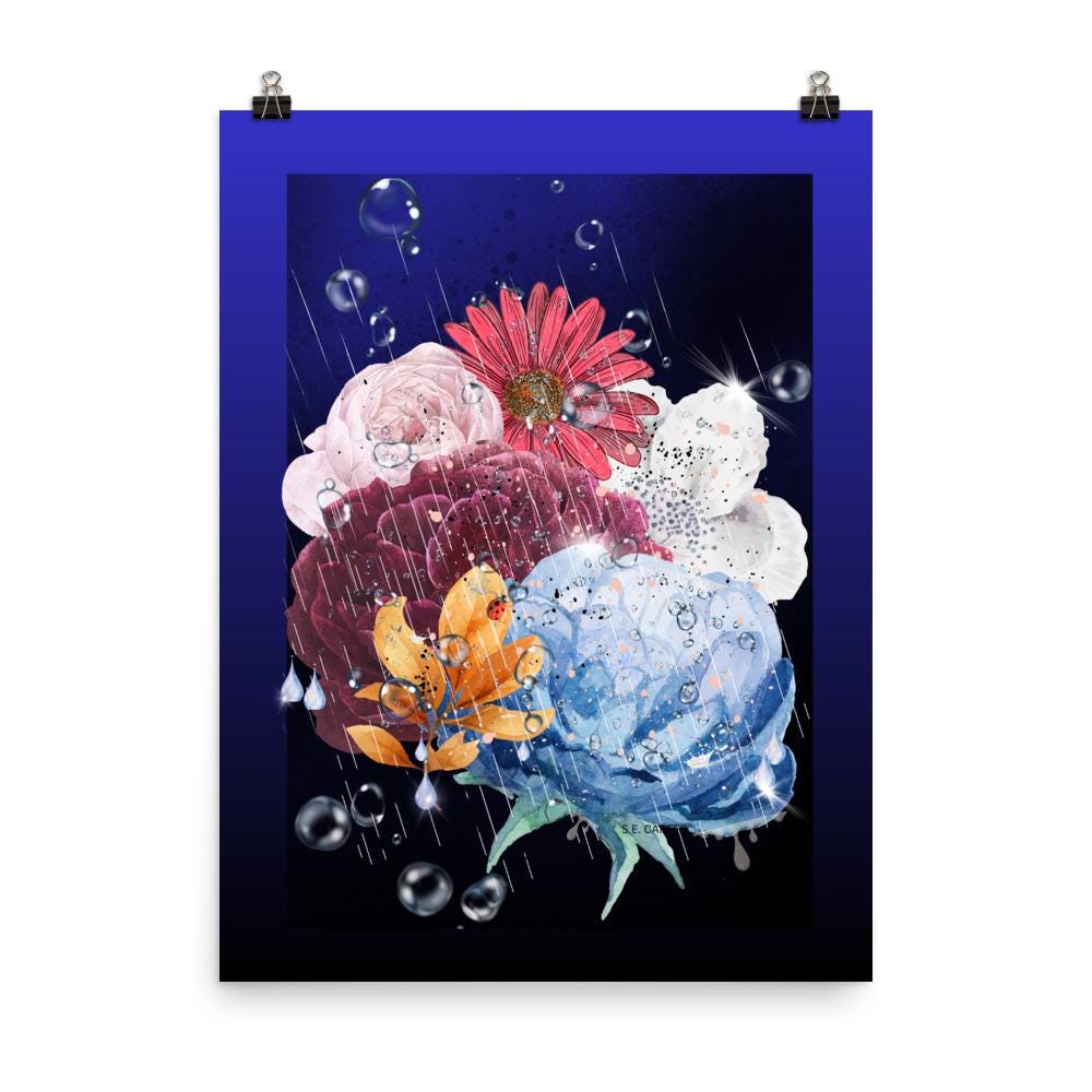 Wall art poster. Surreal, atmospheric, digital illustration -18x24 Photo paper poster "The Ladybug", gallery image 2