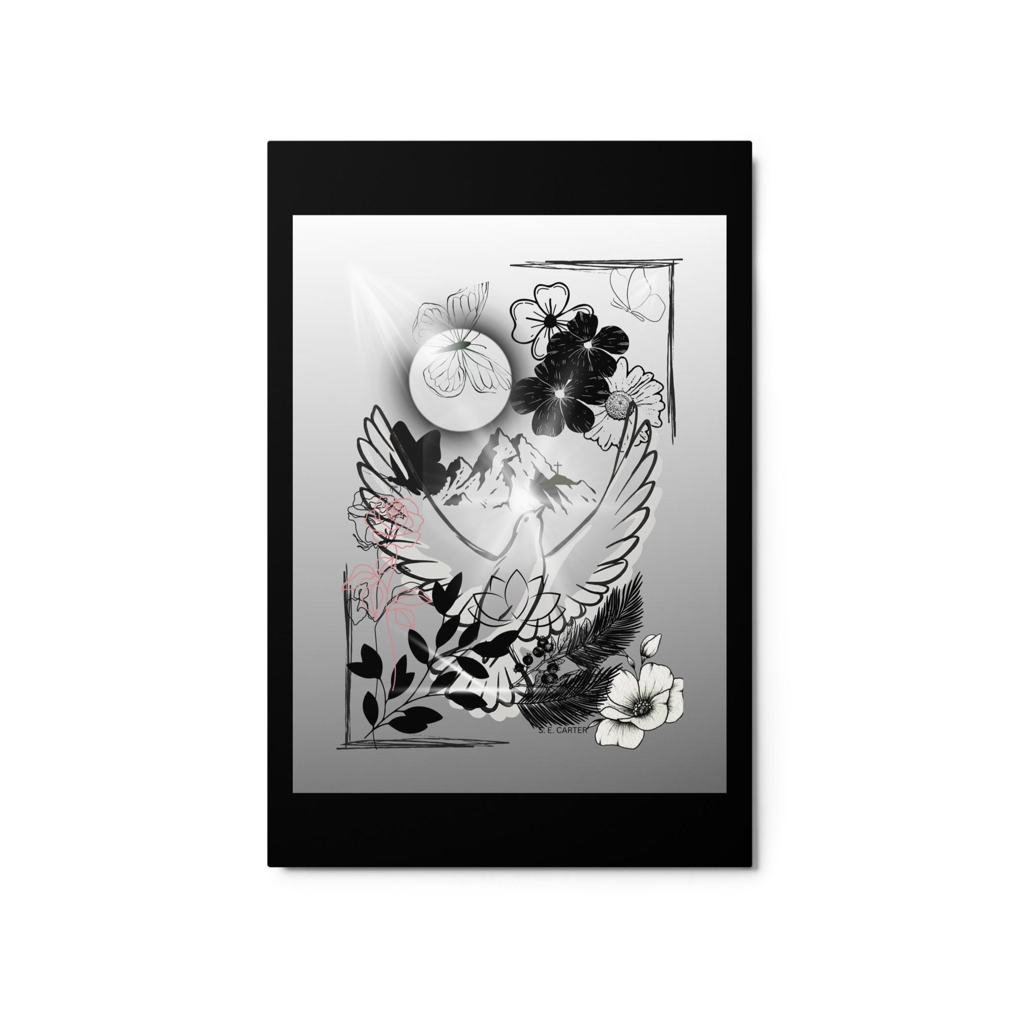 Wall art poster. Surreal, atmospheric, digital illustration -Metal print 20x30, gallery image 2
