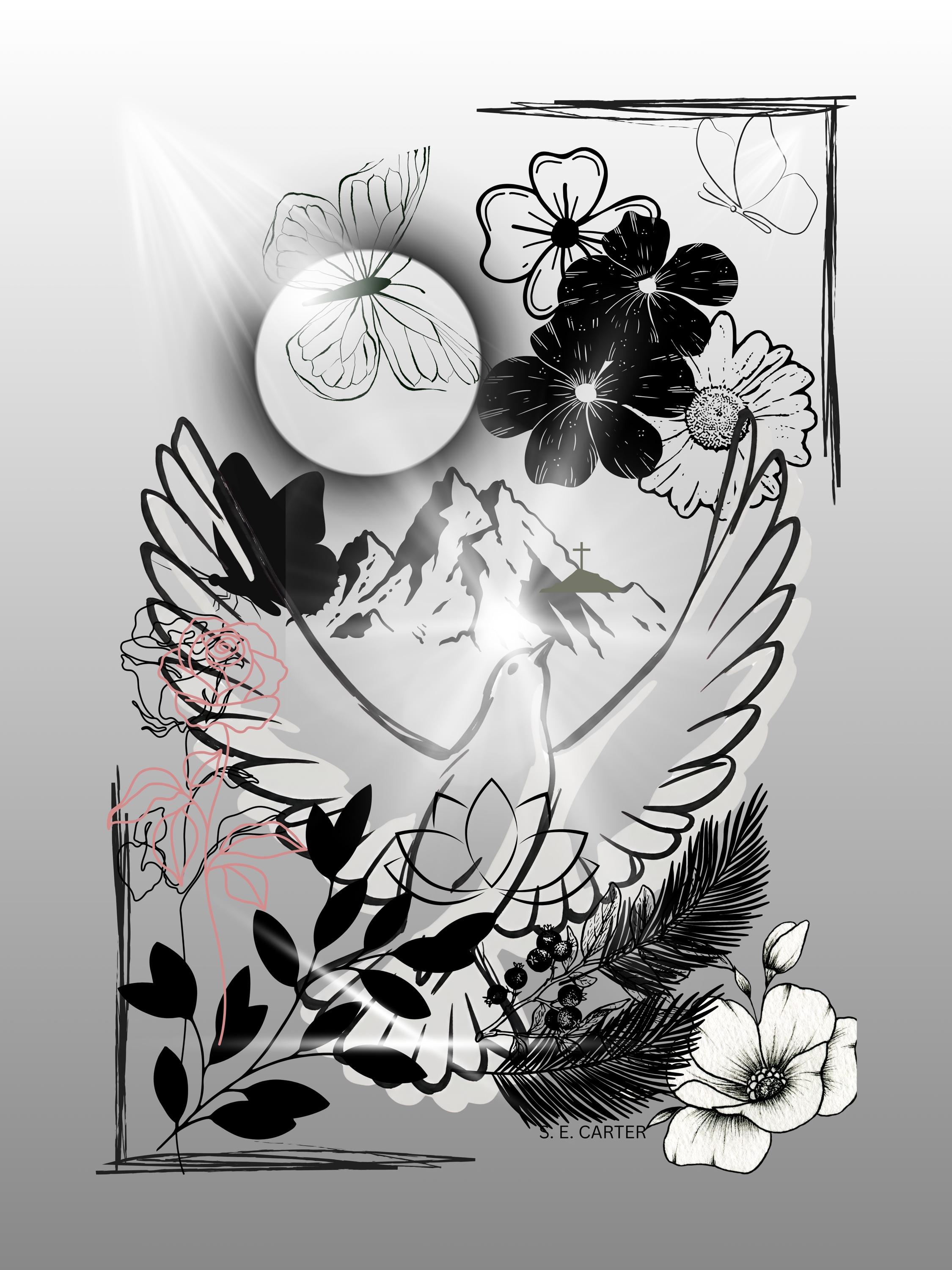 Wall art poster. Surreal, atmospheric, digital illustration -Metal print 20x30