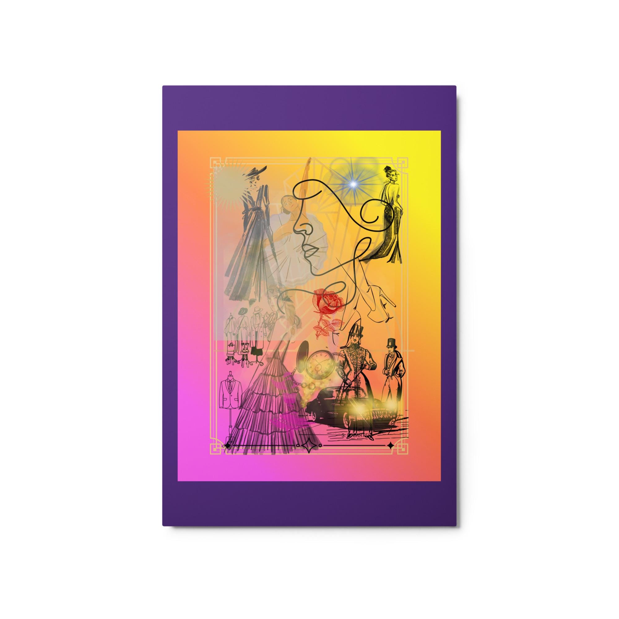 Wall art poster. Surreal, atmospheric, digital illustration -20x30 - Metal print - "Caught in style", gallery image 2