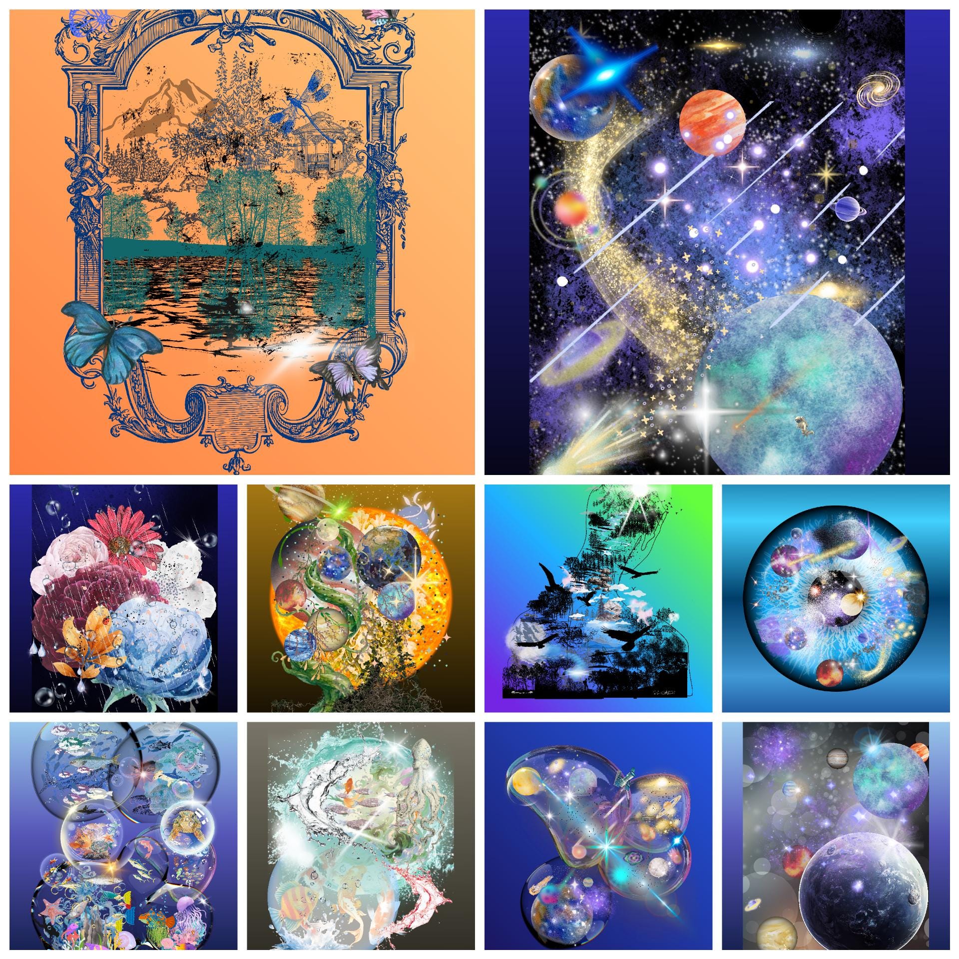Wall art poster. Surreal, atmospheric, digital illustration -20X30 - Metal prints - "TEXAS", gallery image 5
