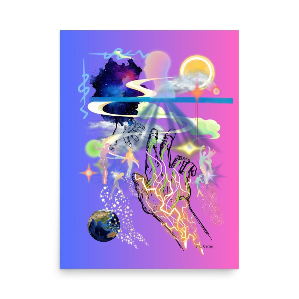 Wall art poster. Surreal, atmospheric, digital illustration -artistic, Photo paper poster 18x24, gallery image 2