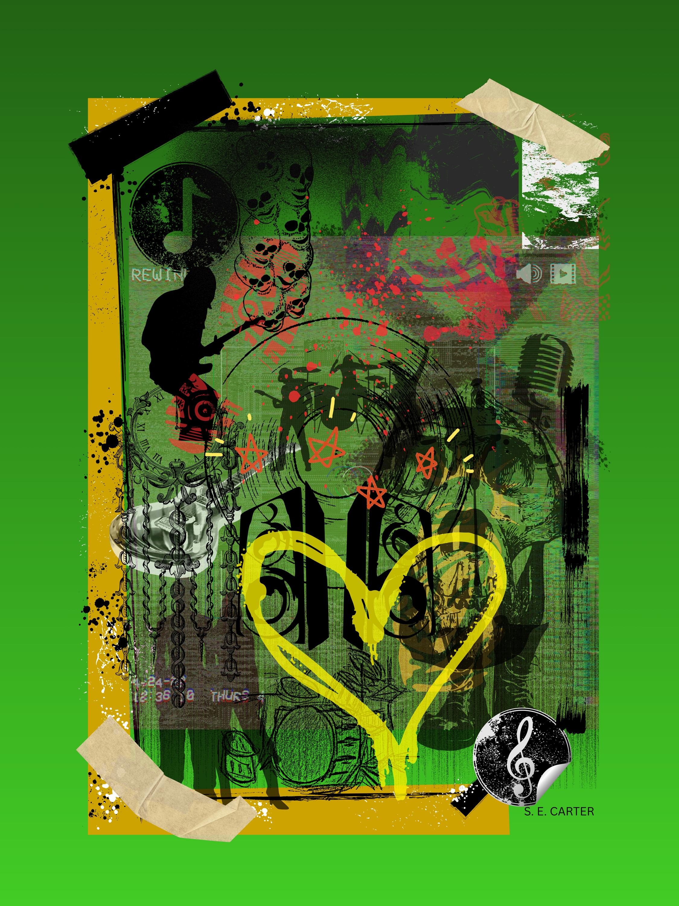 Wall art poster. Surreal, atmospheric, digital illustration -18x24 Photo paper poster - "The Flyer"