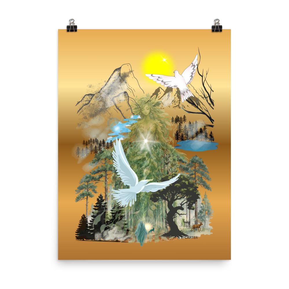 Wall art poster. Surreal, atmospheric, digital illustration -Artistic depiction, paper poster - 18x24, gallery image 2