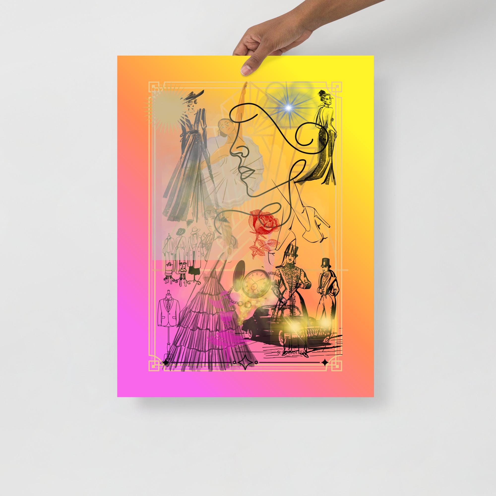 Wall art poster. Surreal, atmospheric, digital illustration -18X24 Photo paper poster, gallery image 2