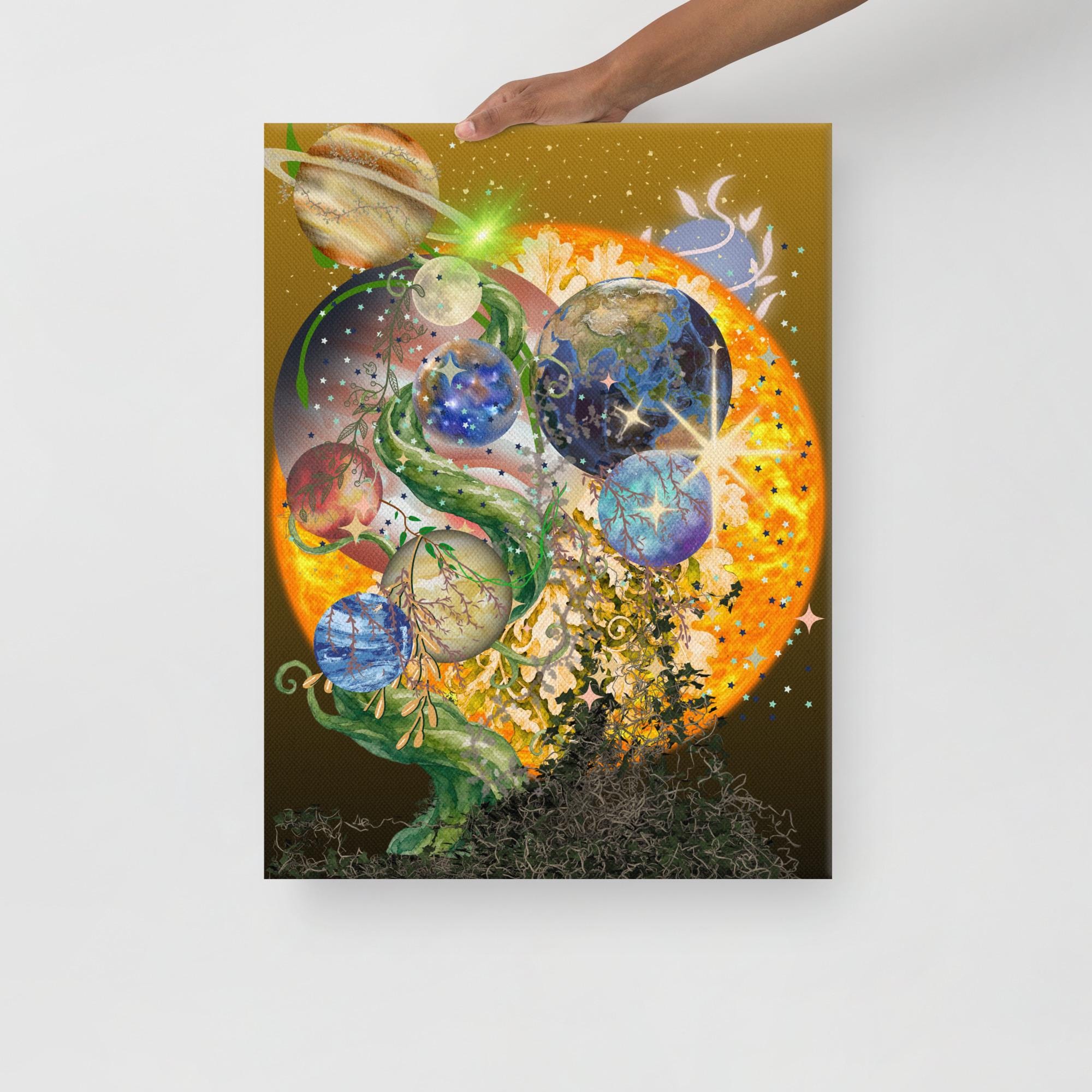 Wall art poster. Surreal, atmospheric, digital illustration -Canvas 18x24 - ""Sun garden", gallery image 2