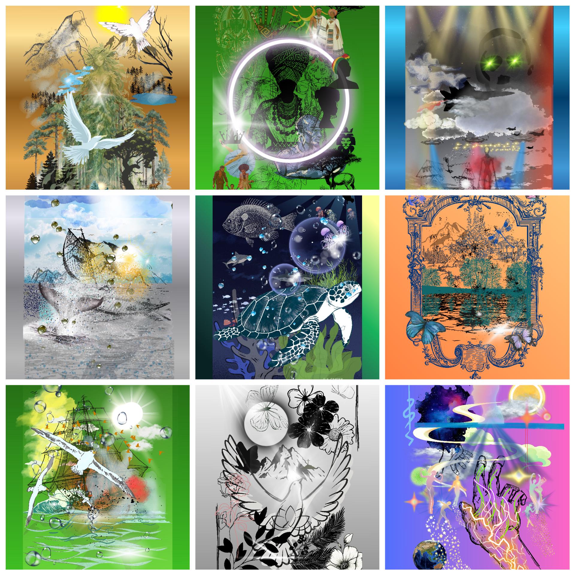 Wall art poster. Surreal, atmospheric, digital illustration -Canvas 18x24 - "The witness", gallery image 4