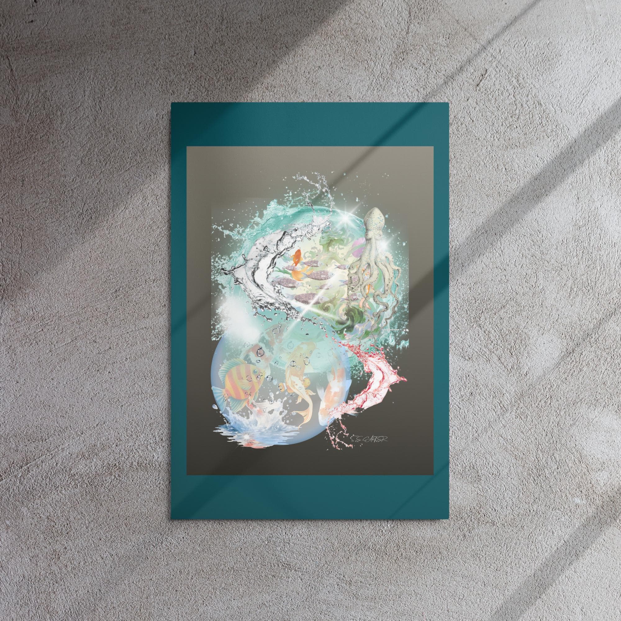 Wall art poster. Surreal, atmospheric, digital illustration -Metal prints 20x30 - "The Bubble Kingdom", gallery image 2