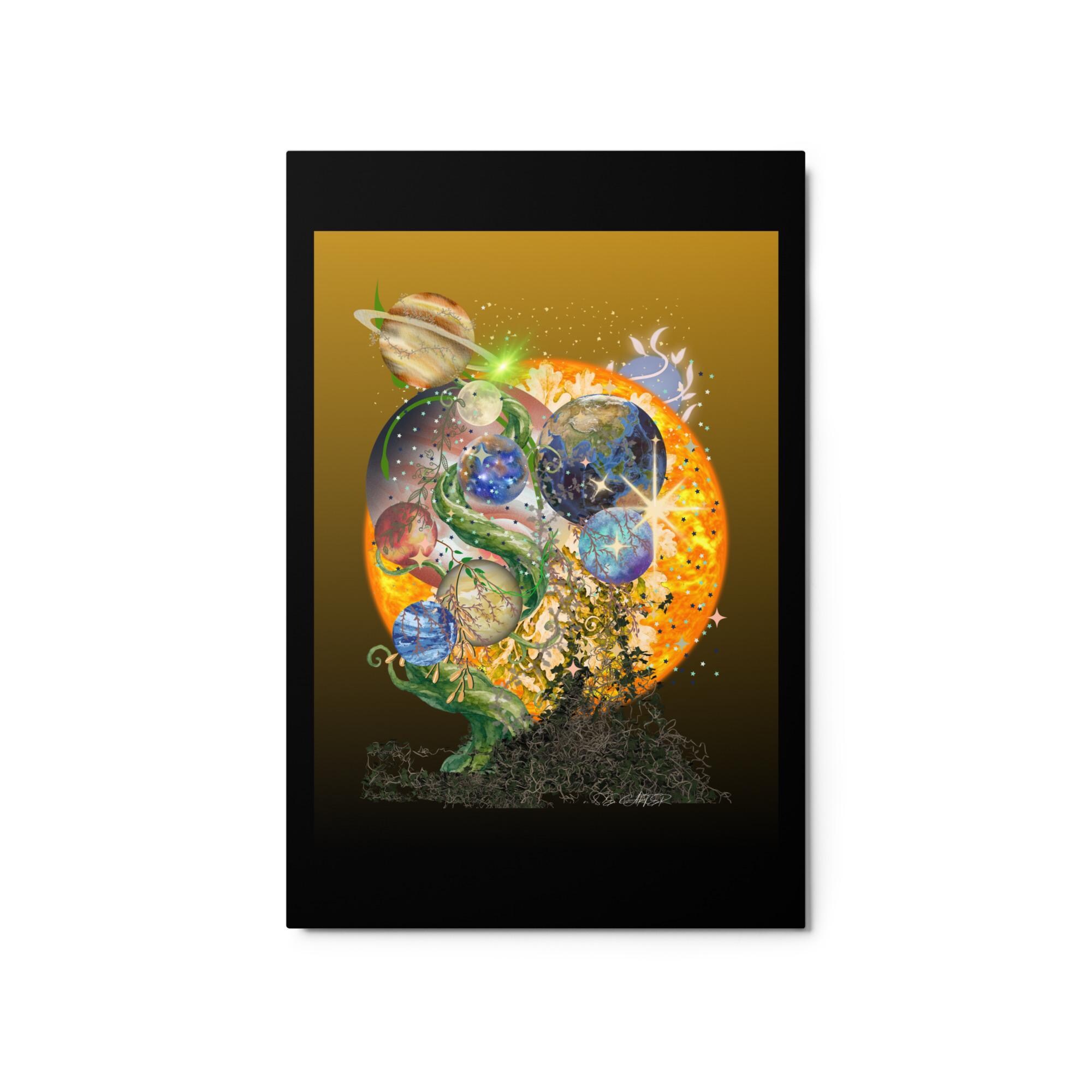 Wall art poster. Surreal, atmospheric, digital illustration -Metal prints 20x30 - "Sun garden", gallery image 2