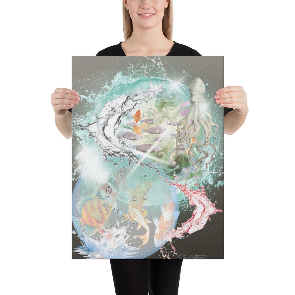 Wall art poster. Surreal, atmospheric, digital illustration -Canvas - 18x24 - "The Bubble Kingdom", gallery image 2