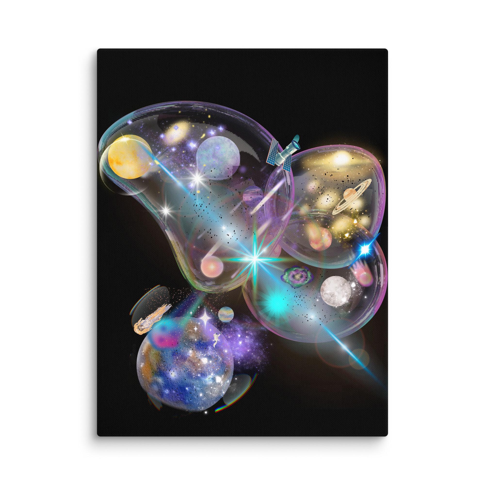 Wall art poster. Surreal, atmospheric, digital illustration - Canvas 18x24 - "Water in the galaxy", gallery image 2
