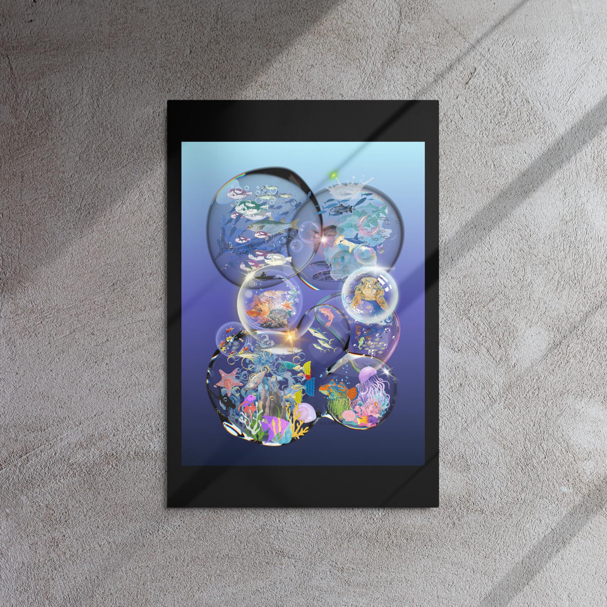 Wall art poster. Surreal, atmospheric, digital illustration - Metal prints 20x30 - "The sea apartments", gallery image 2