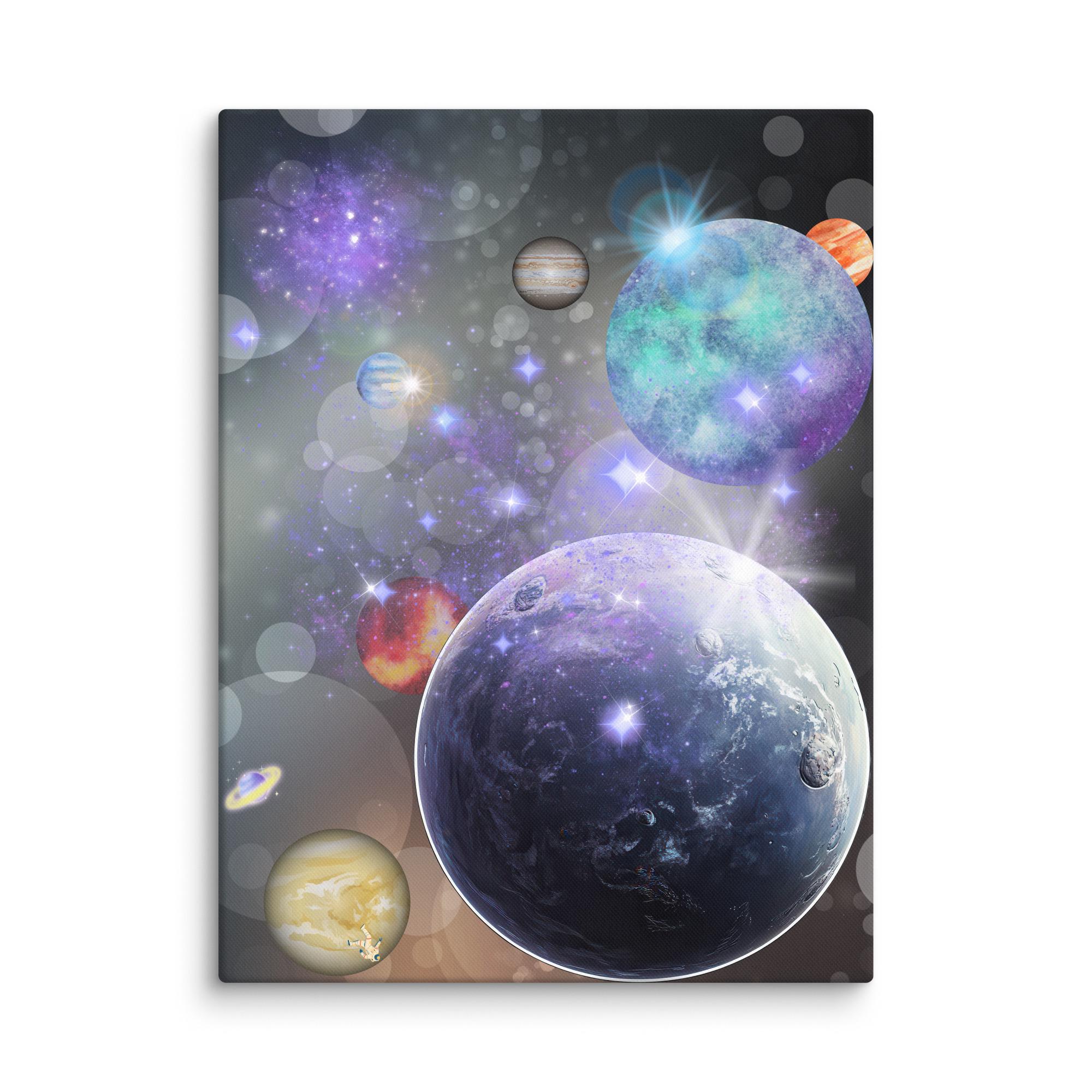 Wall art poster. Surreal, atmospheric, digital illustration - Canvas 18x24 - "He's out there", gallery image 2