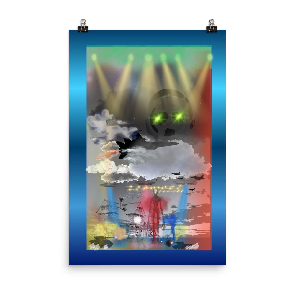 Wall art poster. Surreal, atmospheric, digital illustration -Photo paper poster - 24X36 - "The introduction", gallery image 2