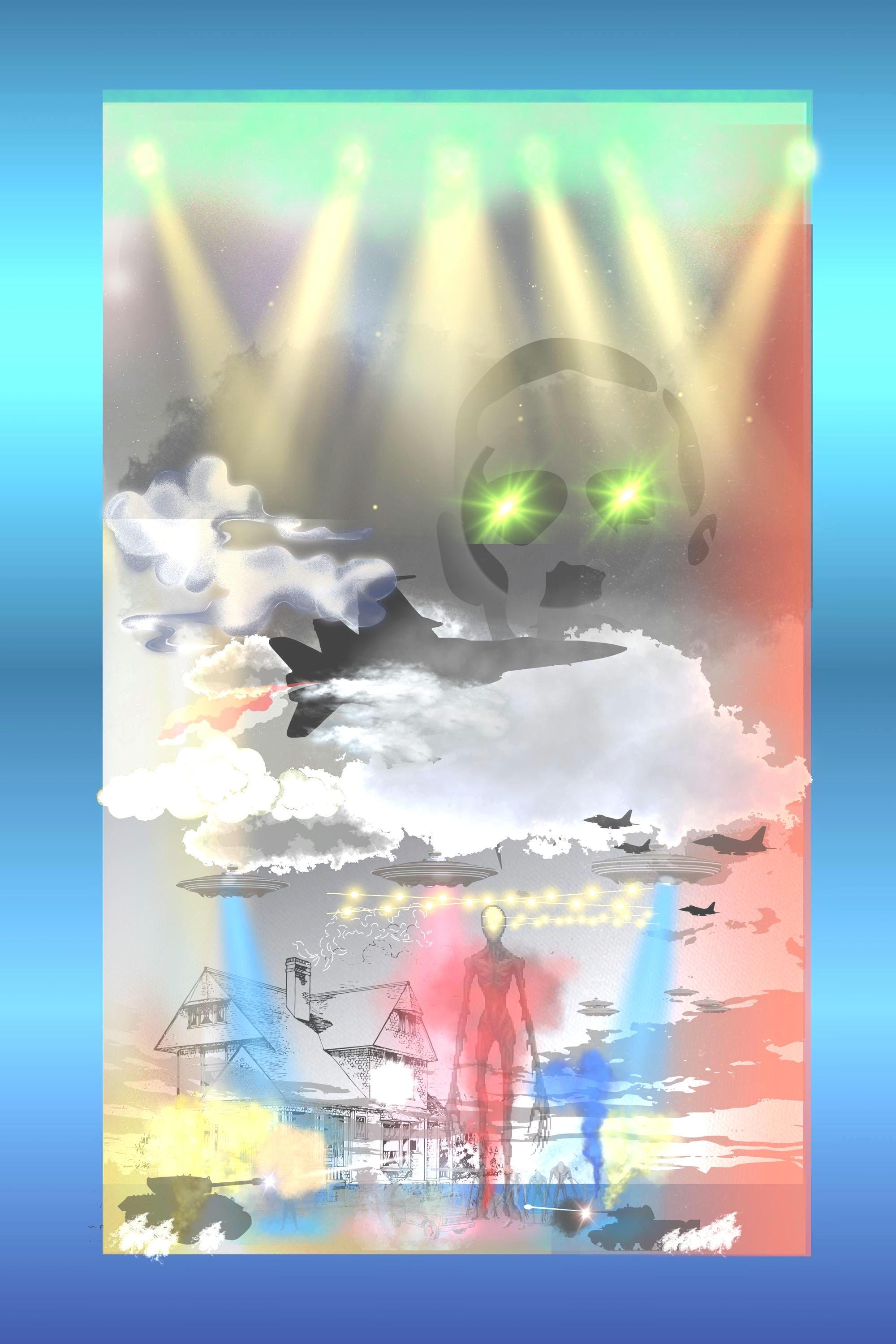Wall art poster. Surreal, atmospheric, digital illustration -Photo paper poster - 24X36 - "The introduction"