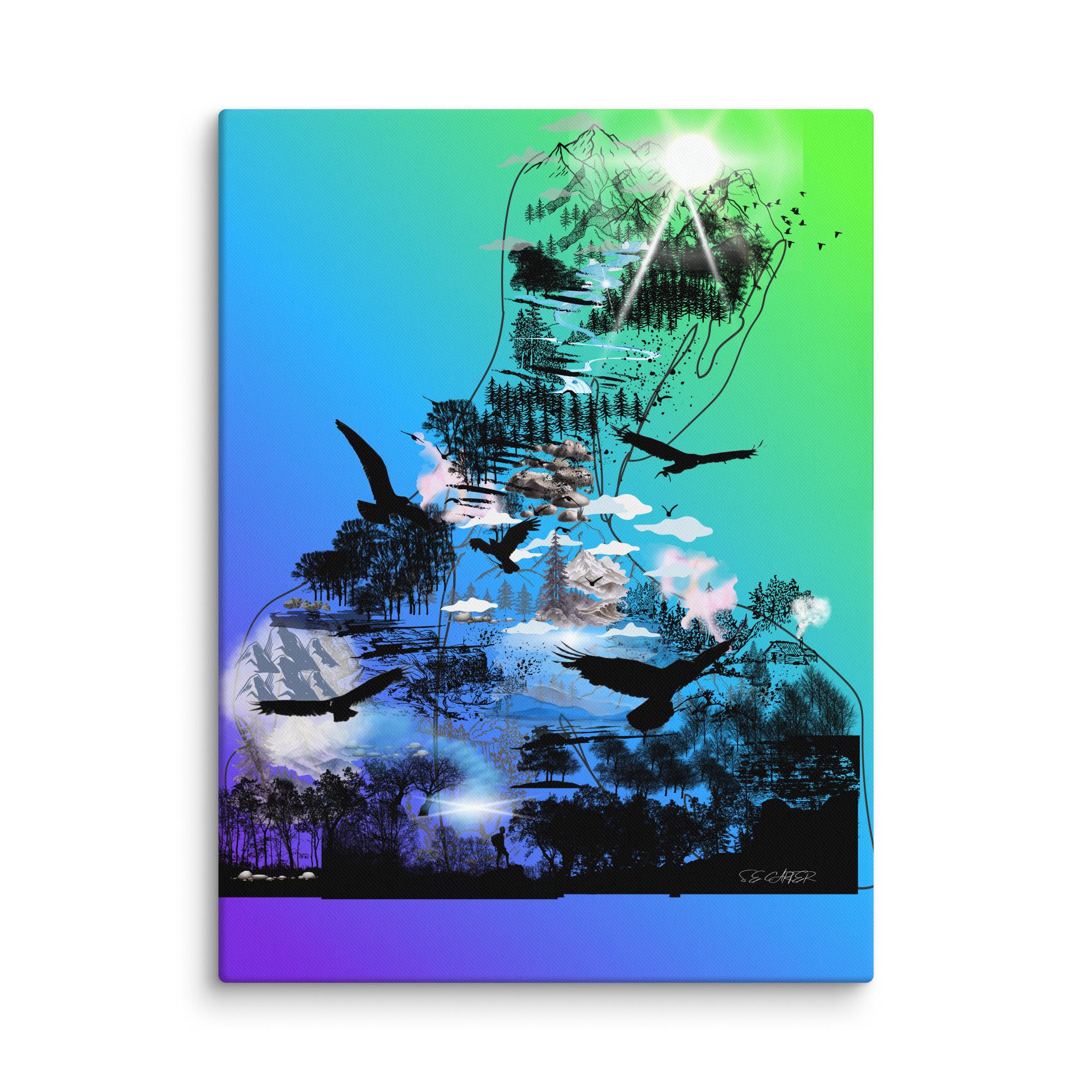 Wall art poster. Surreal, atmospheric, digital illustration - Canvas 1824 - "unwavering", gallery image 2