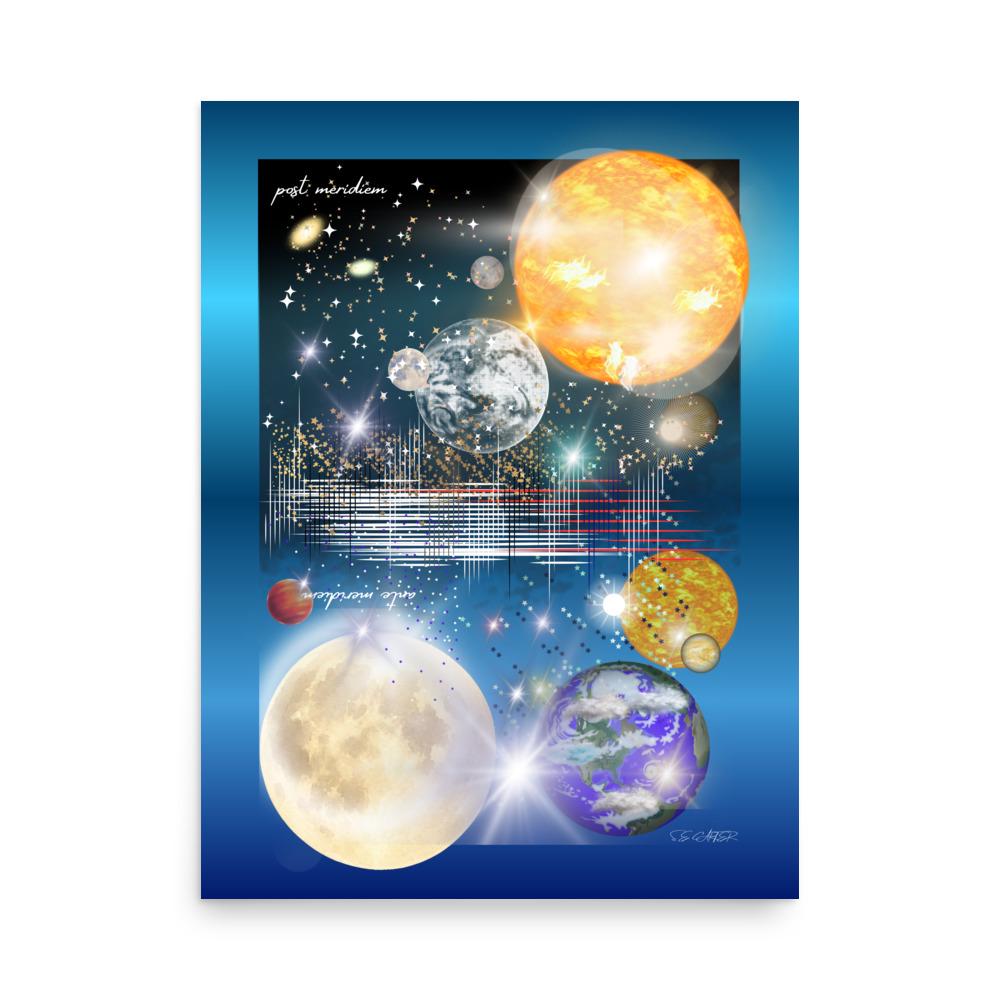 Wall art poster. Surreal, atmospheric, digital illustration - Photo paper poster - 18x24 - "am - pm", gallery image 2