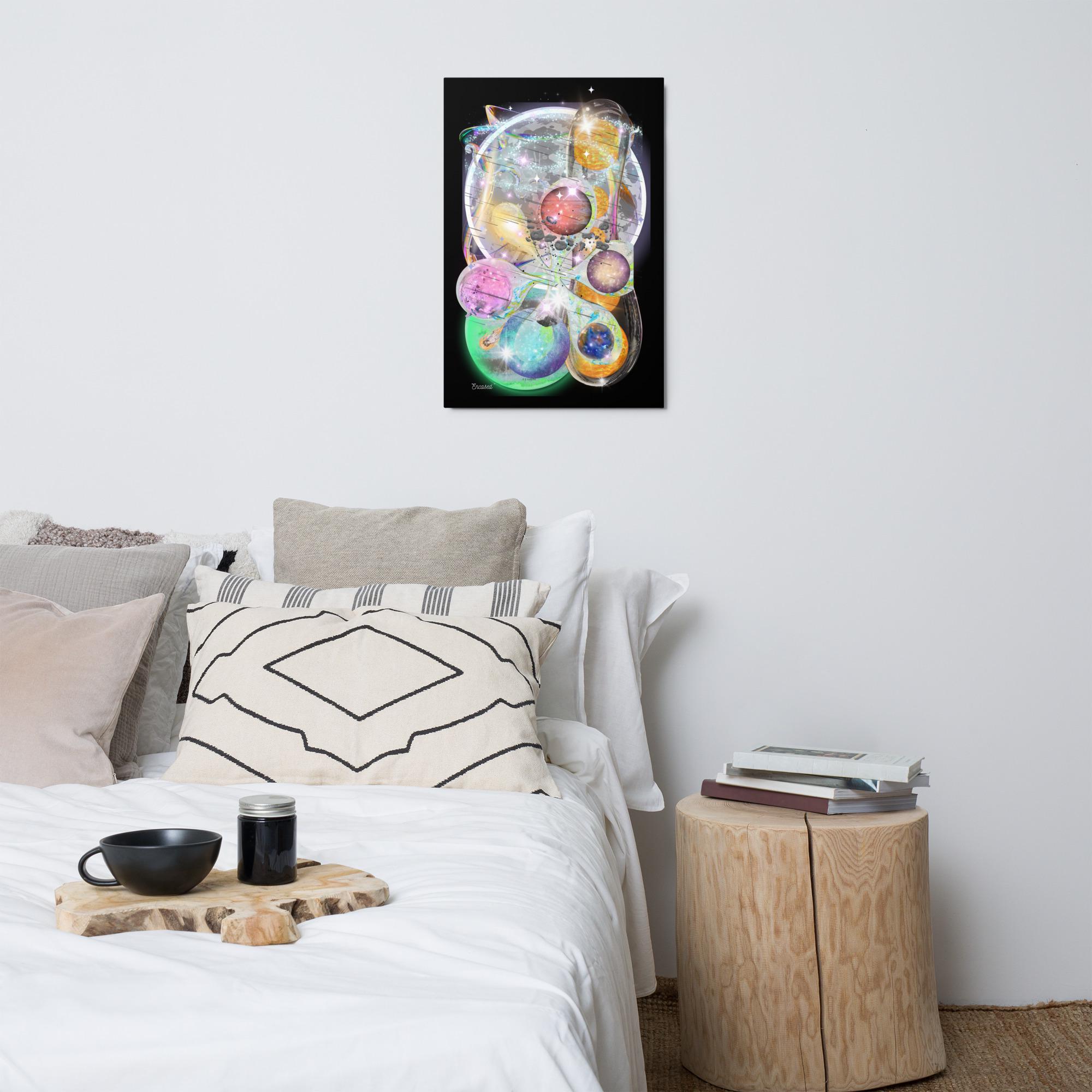 Wall art poster. Surreal, atmospheric, digital illustration - Metal prints 2030 - "ENCASED", gallery image 2