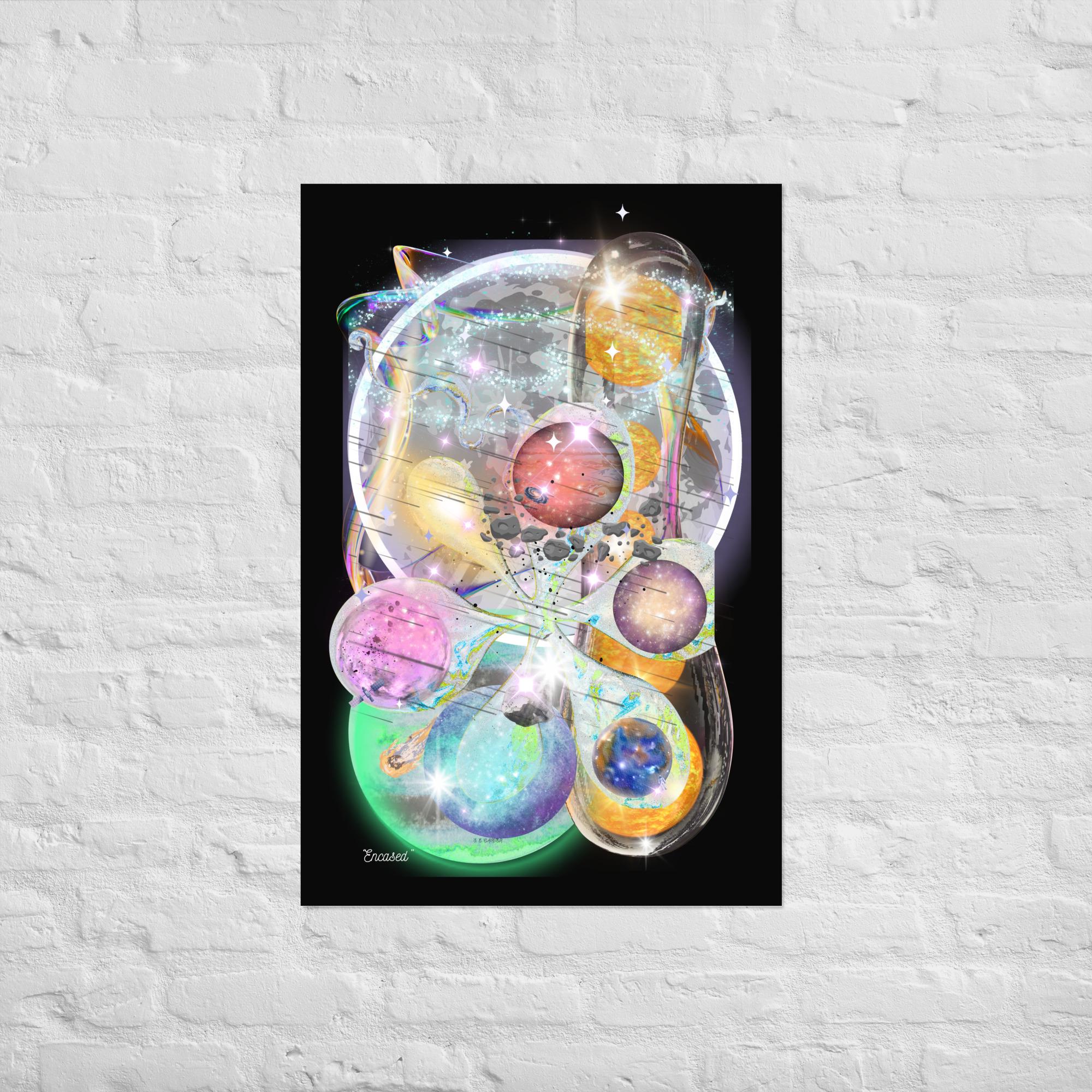 Wall art poster. Surreal, atmospheric, digital illustration - Photo paper poster 24X36 - "ENCASED", gallery image 2
